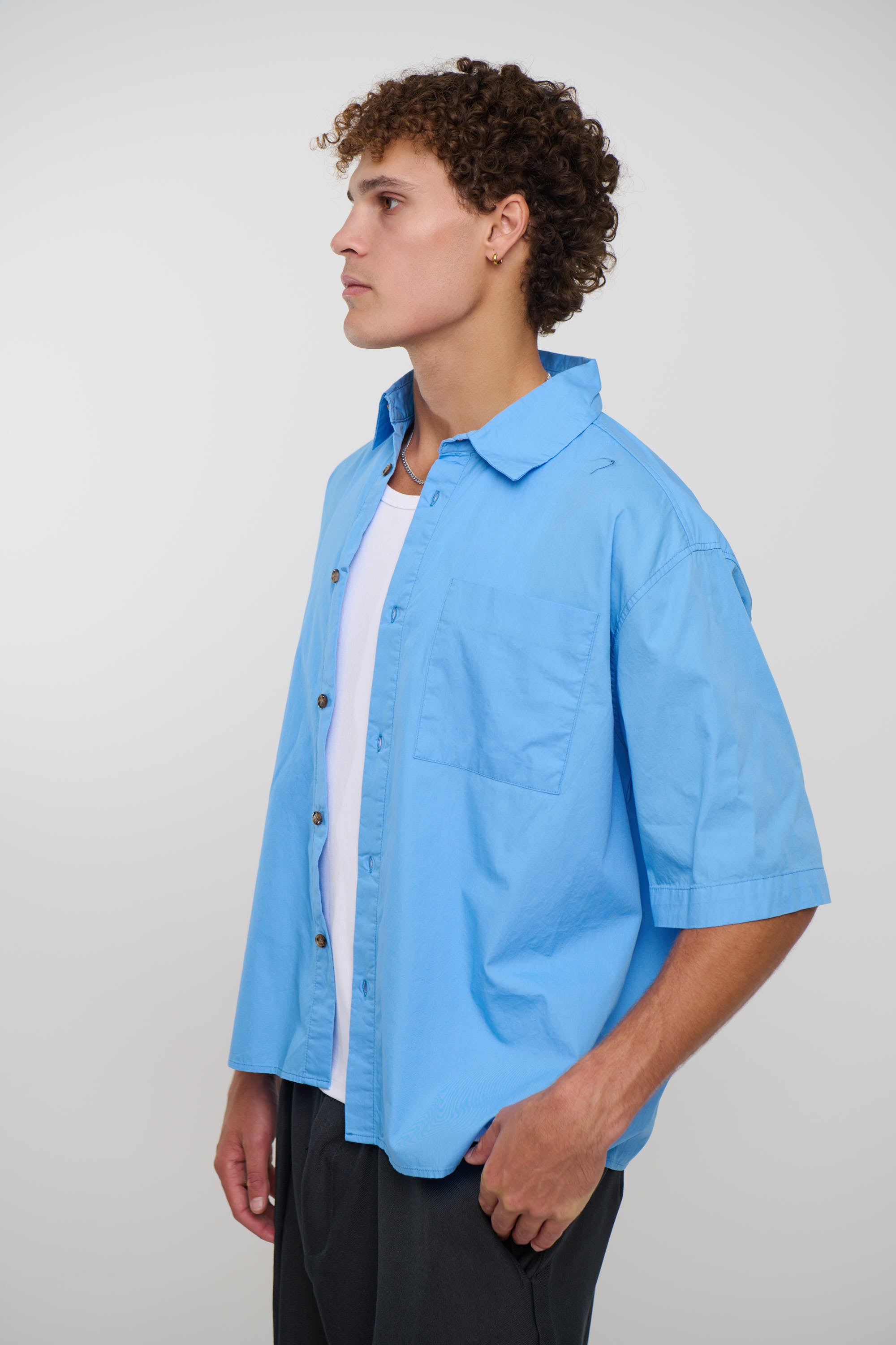 Nathaniel Shirt Basic Blue