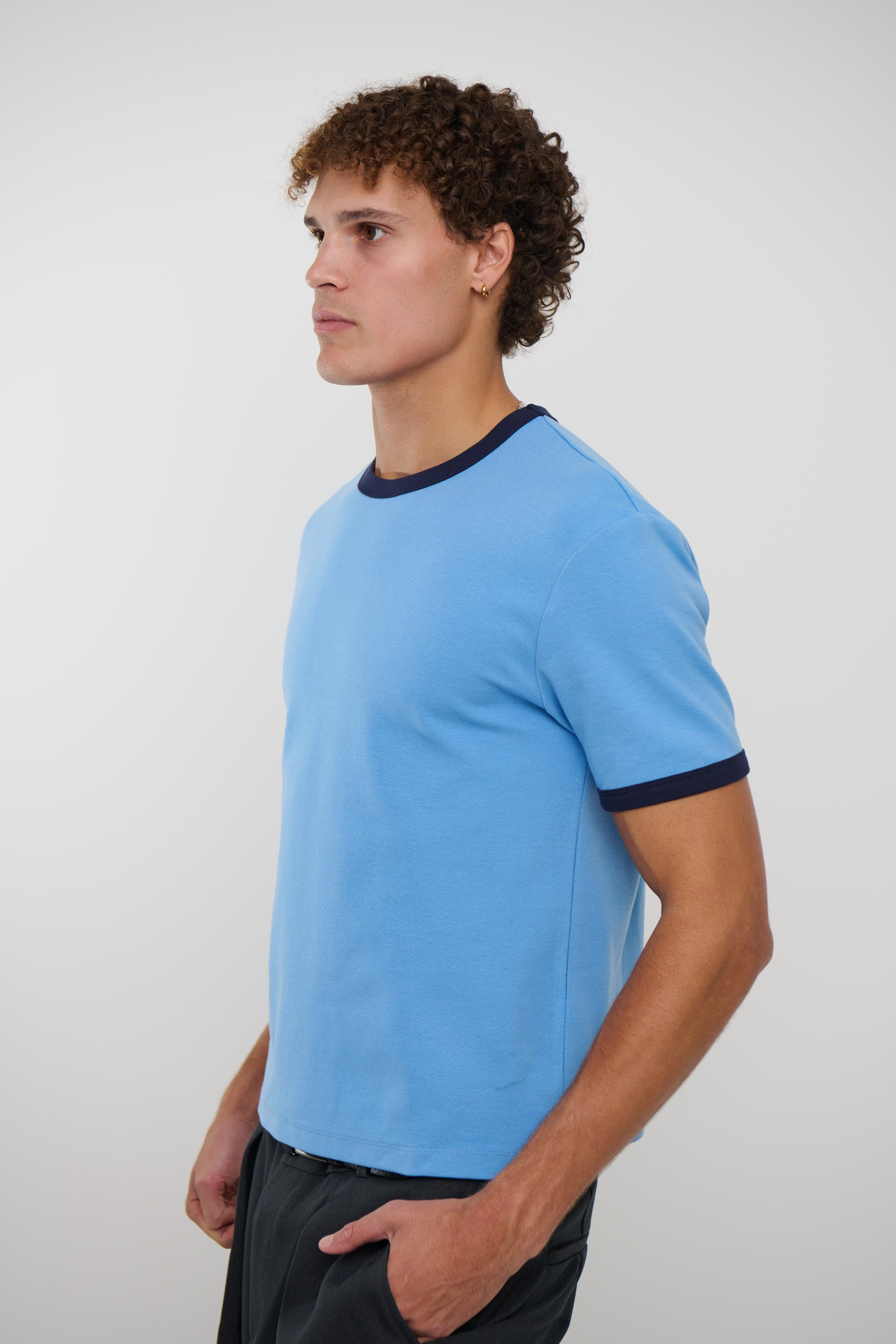 Charlie Ringer Tee Blue