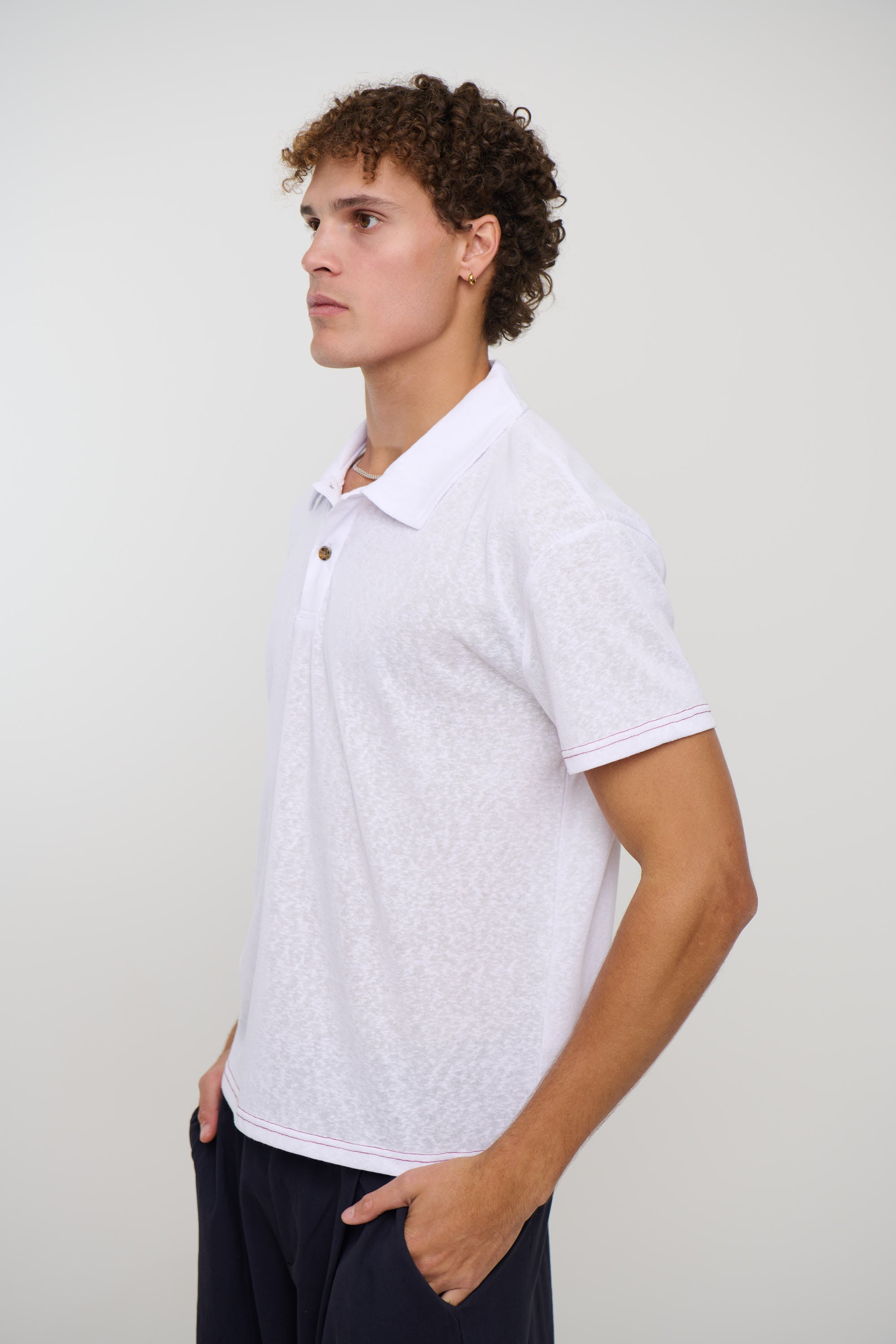 Eric Lightweight Polo White