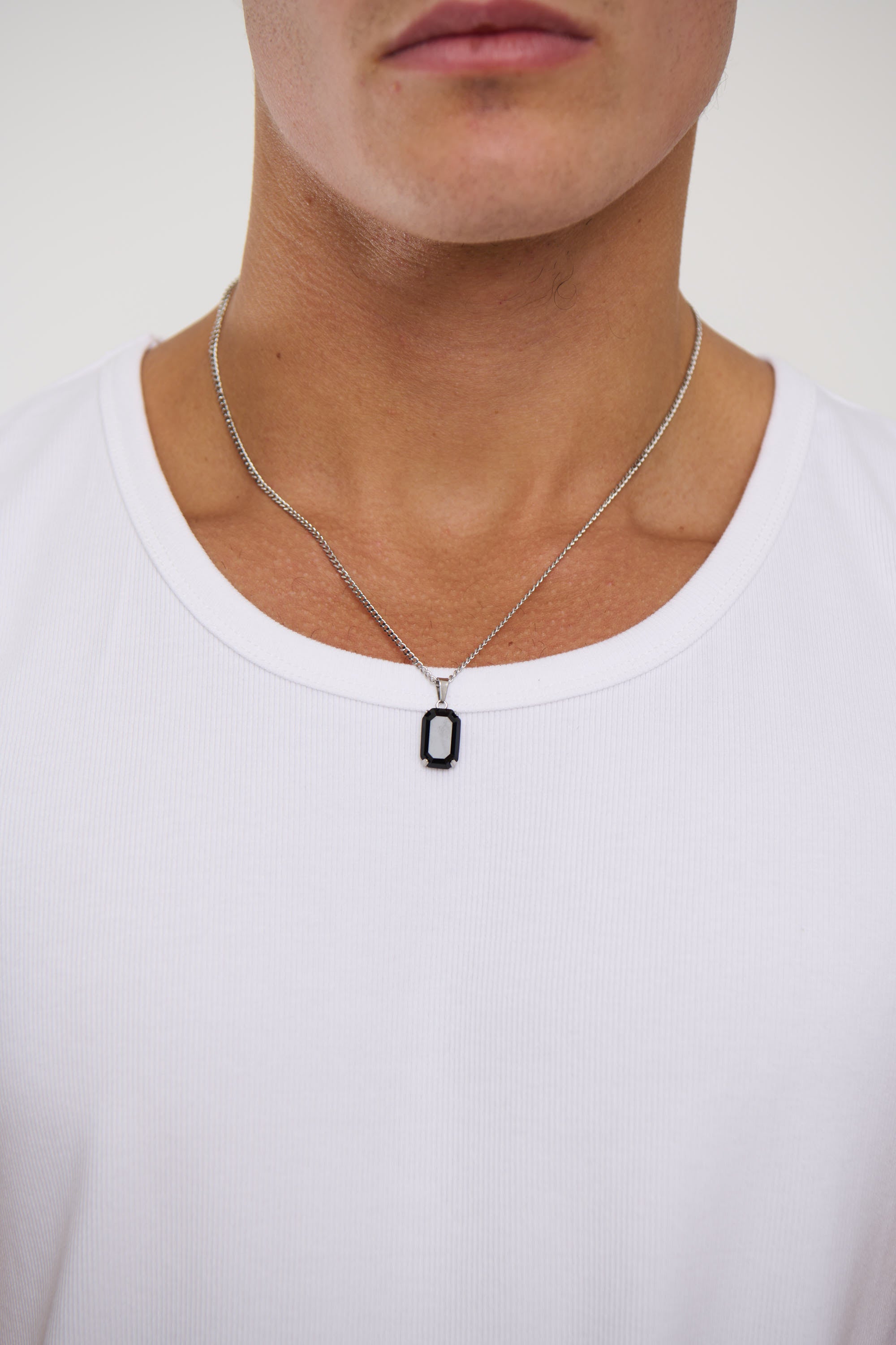 Pendant Chain Necklace Silver