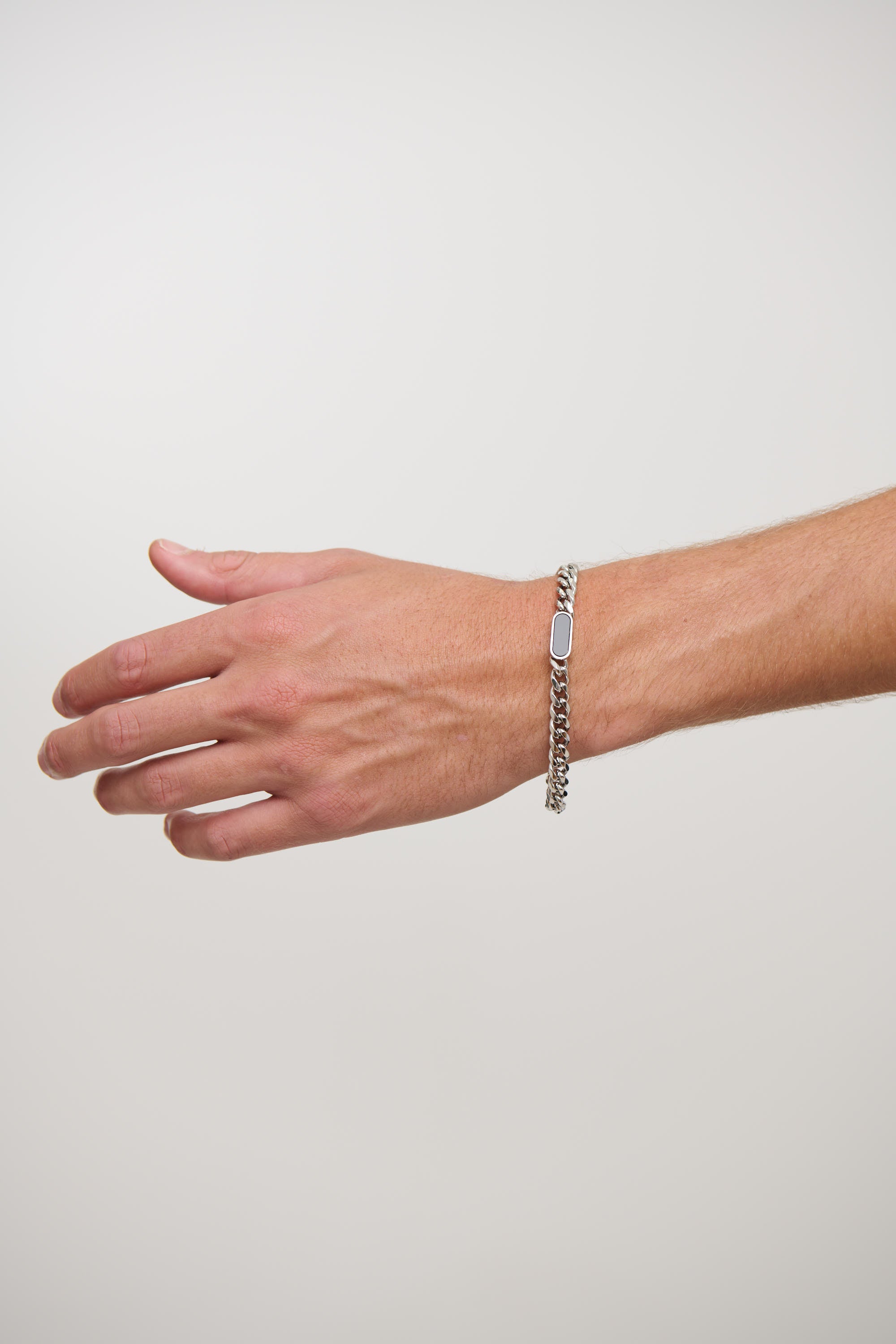 Domenic Bracelet Silver/Black
