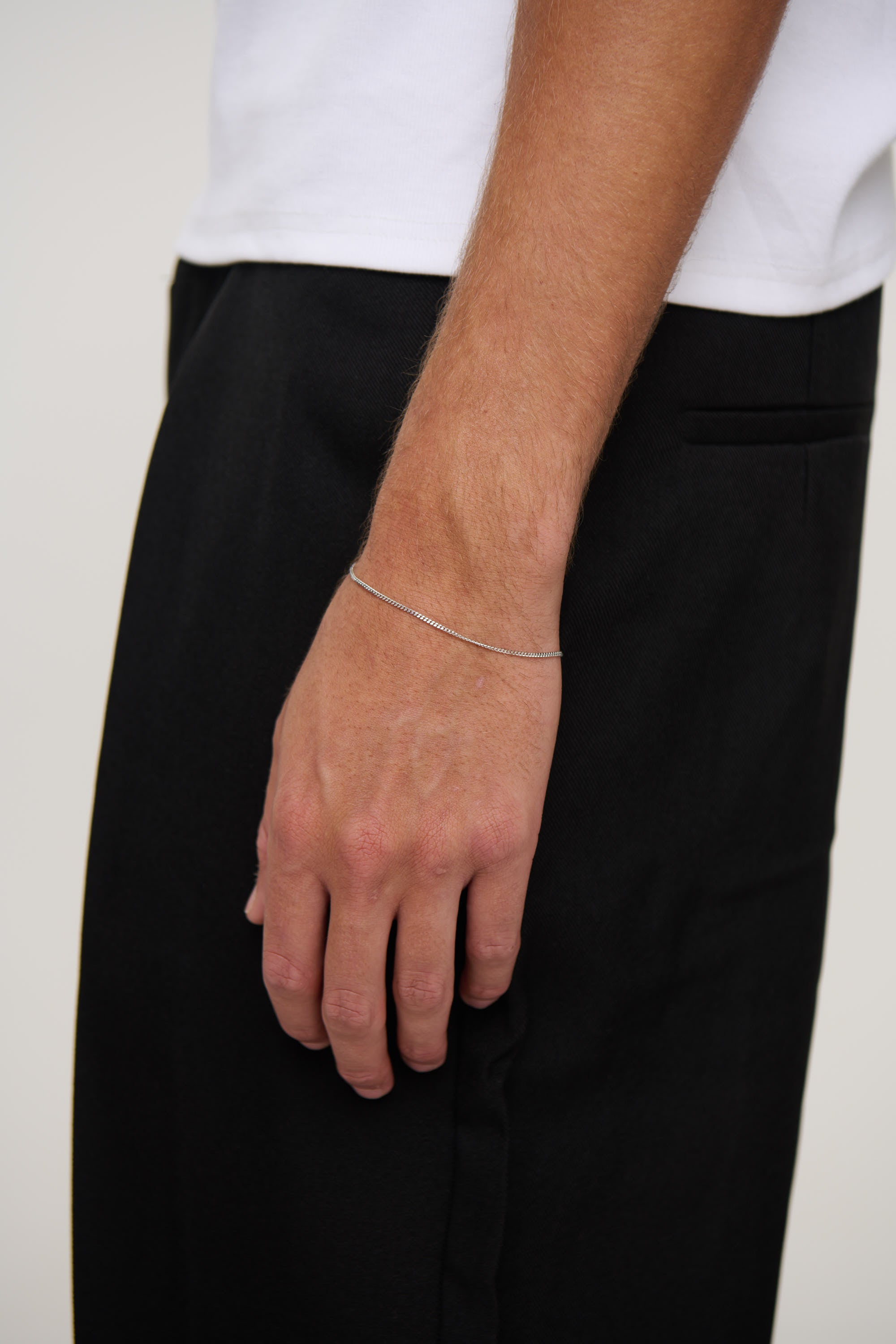 Premium NTH Aiden Chain Bracelet White Gold Plated