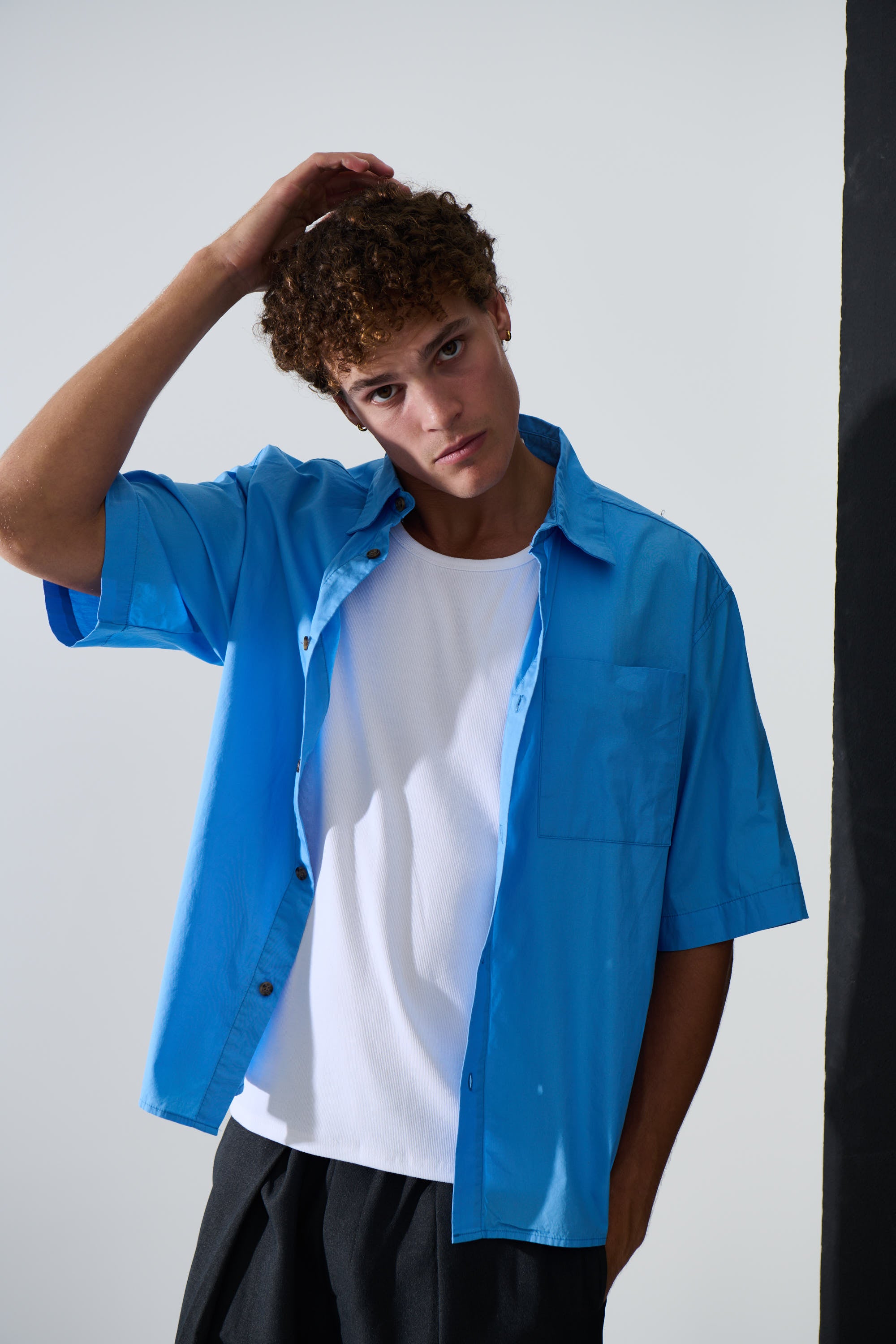 Nathaniel Shirt Basic Blue