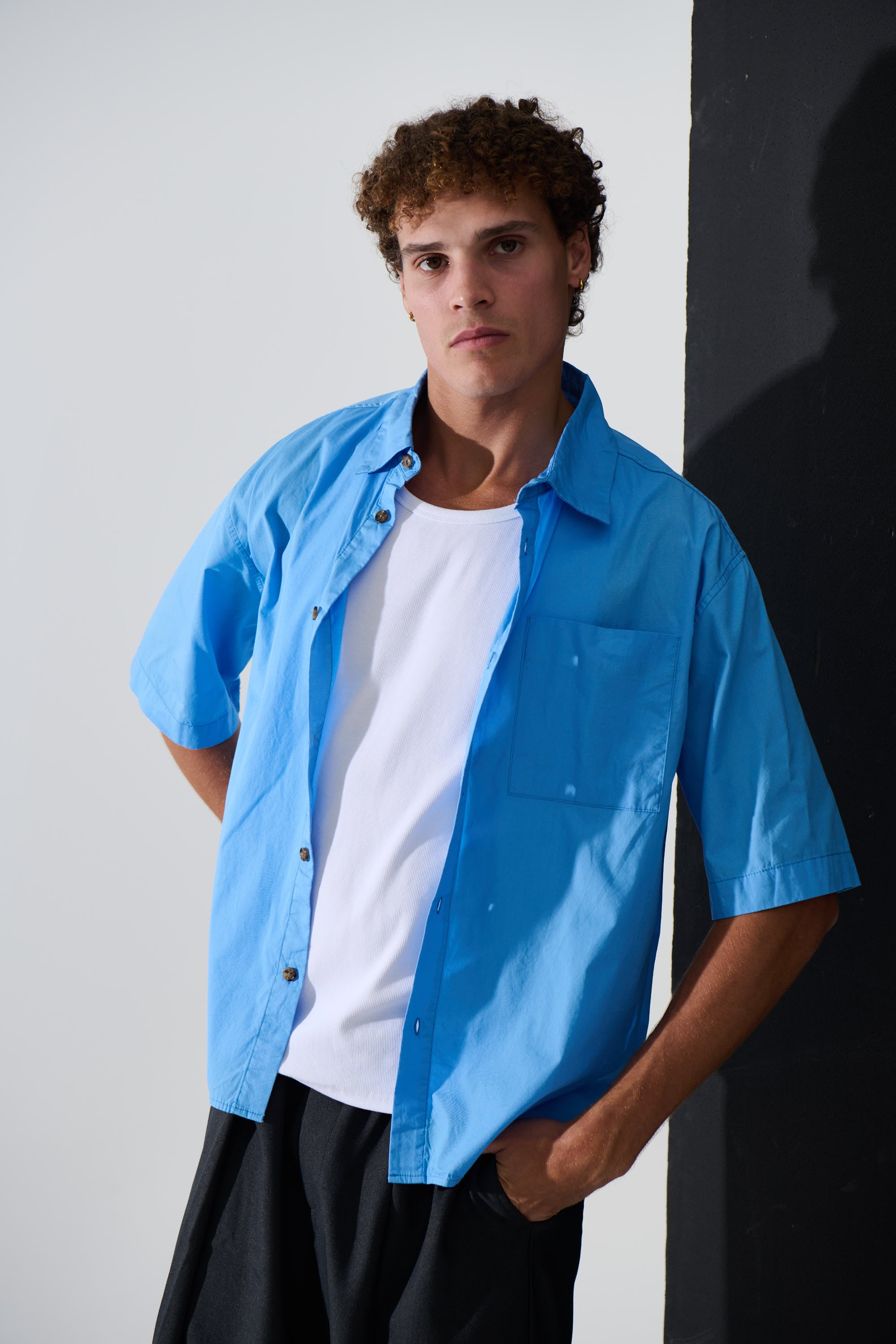 Nathaniel Shirt Basic Blue