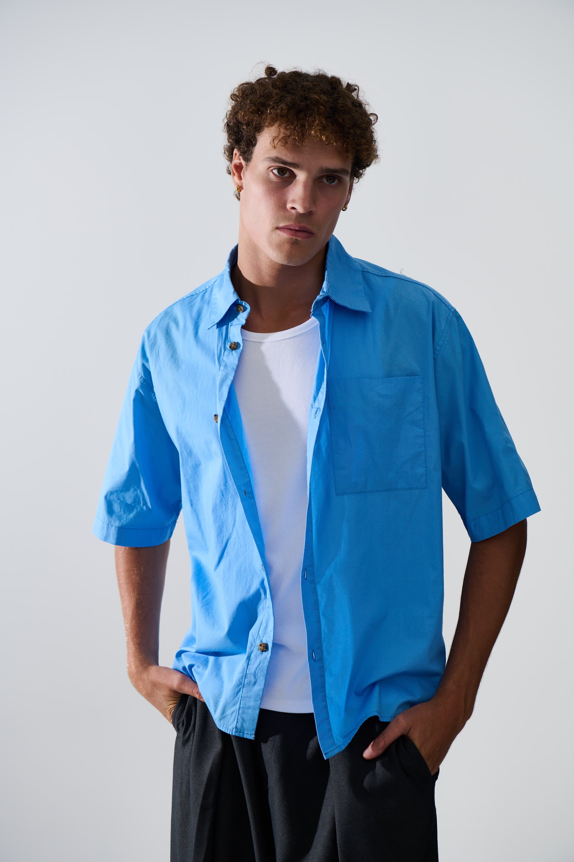 Nathaniel Shirt Basic Blue
