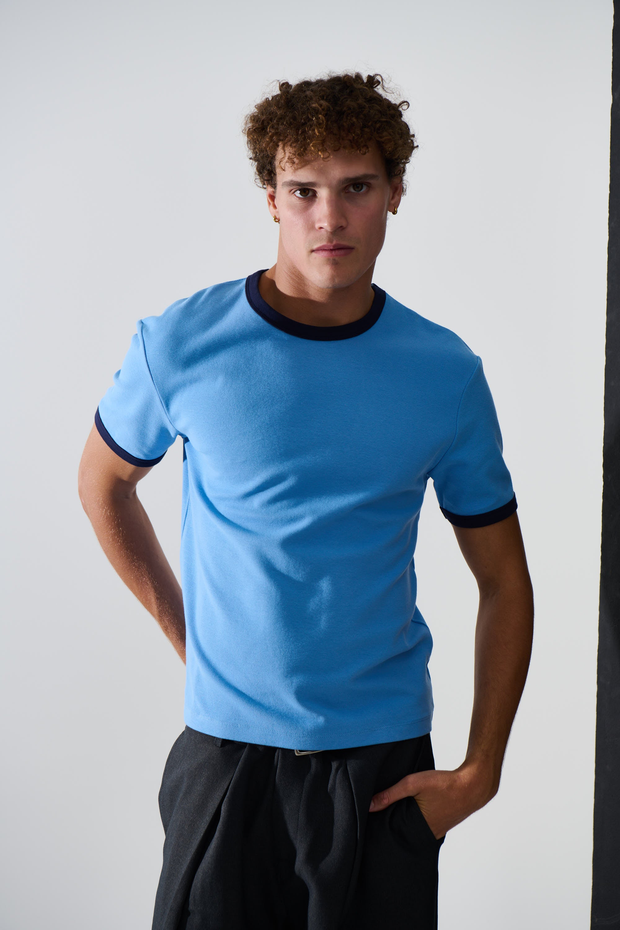 Charlie Ringer Tee Blue