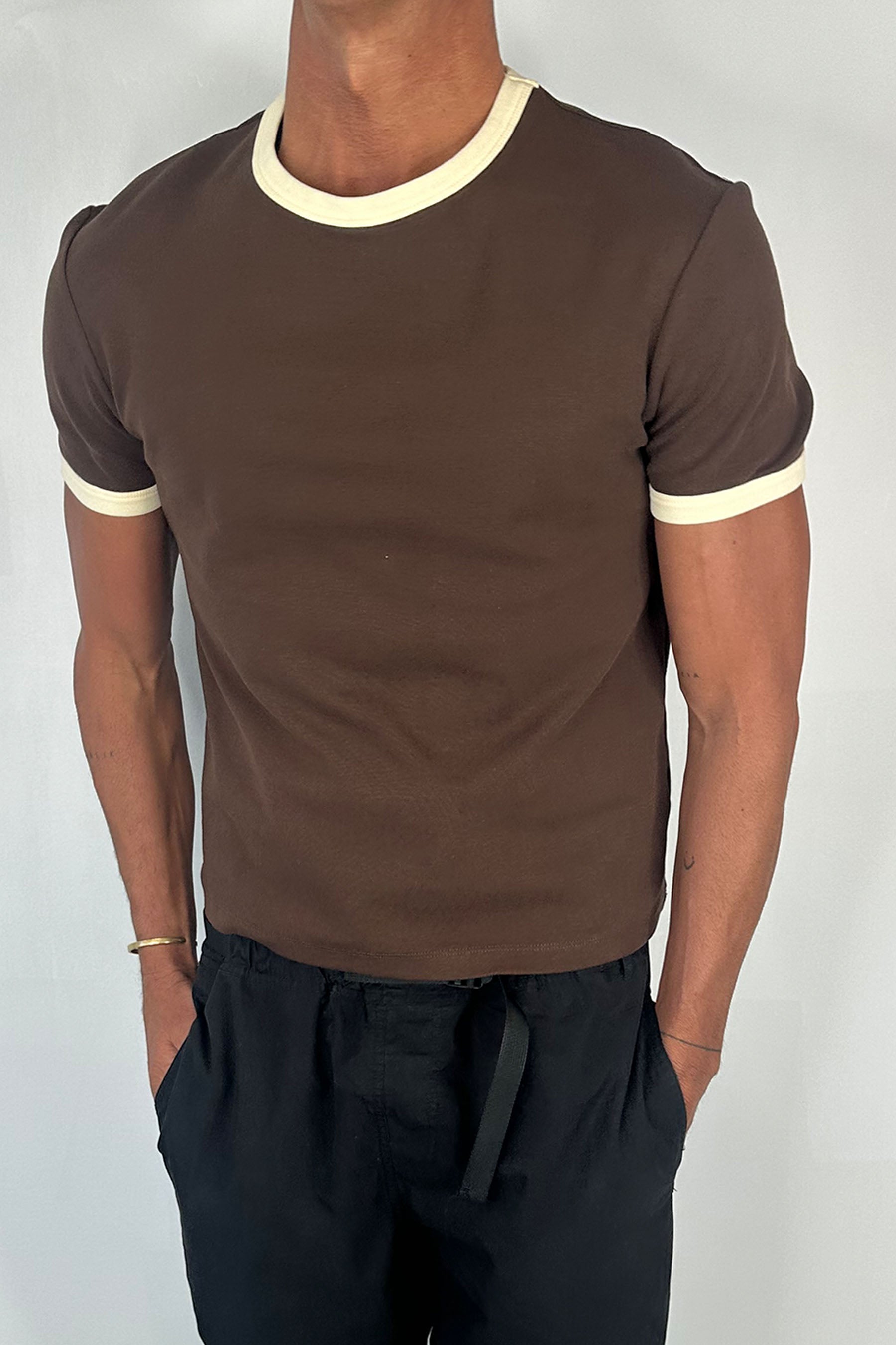 Charlie Ringer Tee Brown