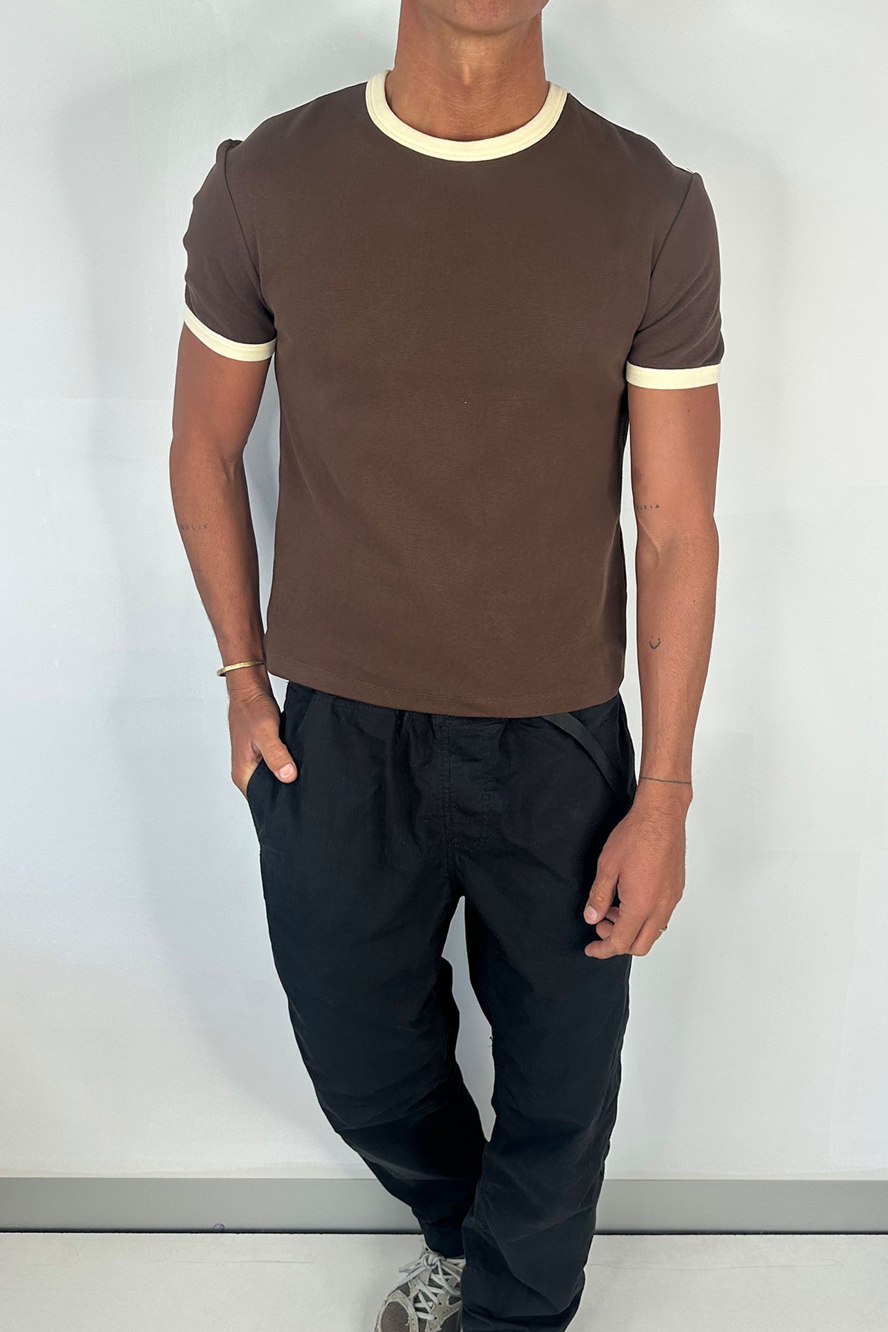 Charlie Ringer Tee Brown