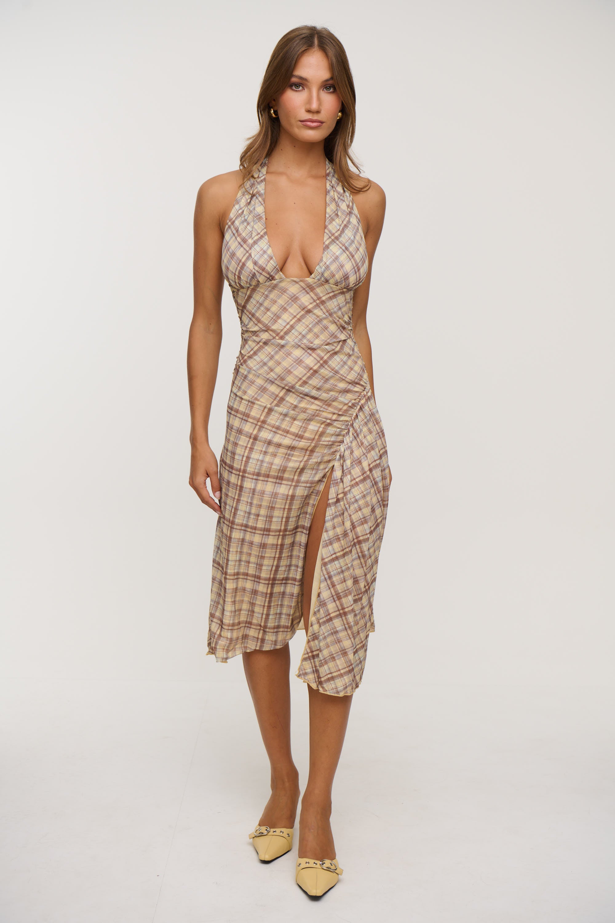 Agnes Dress Maple Plaid