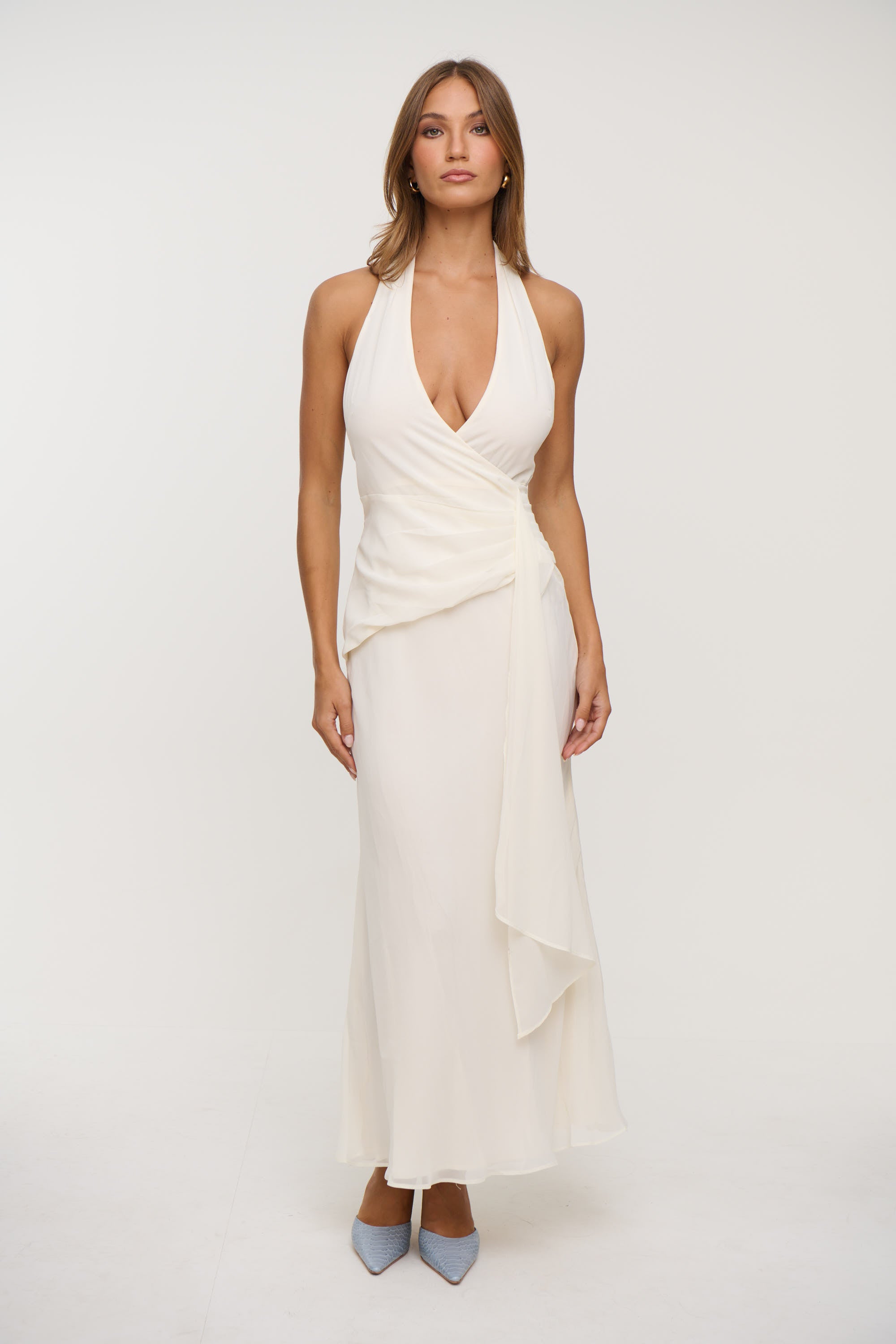Sarena Midi Dress White