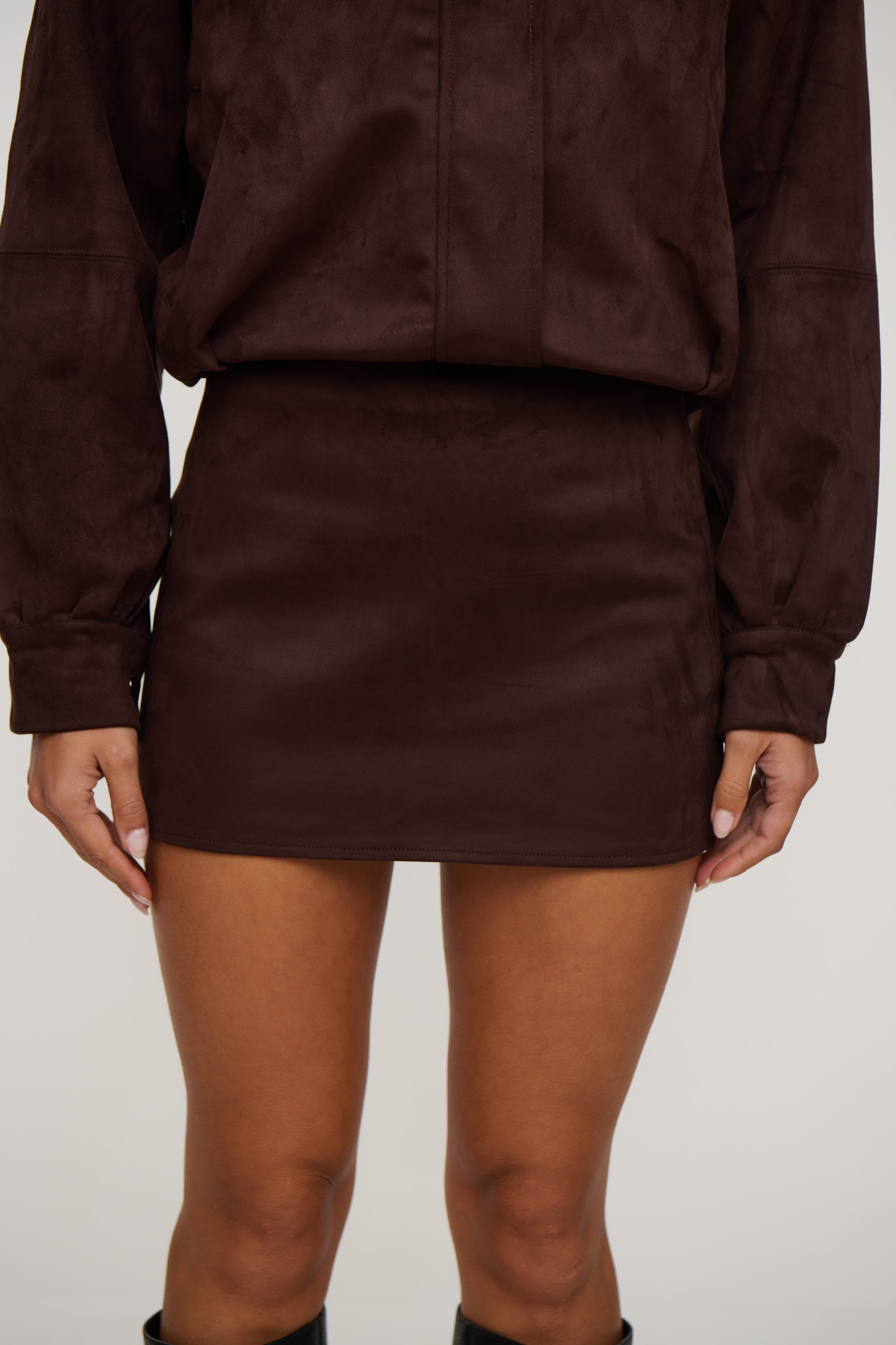 Brady Mini Skirt Chocolate