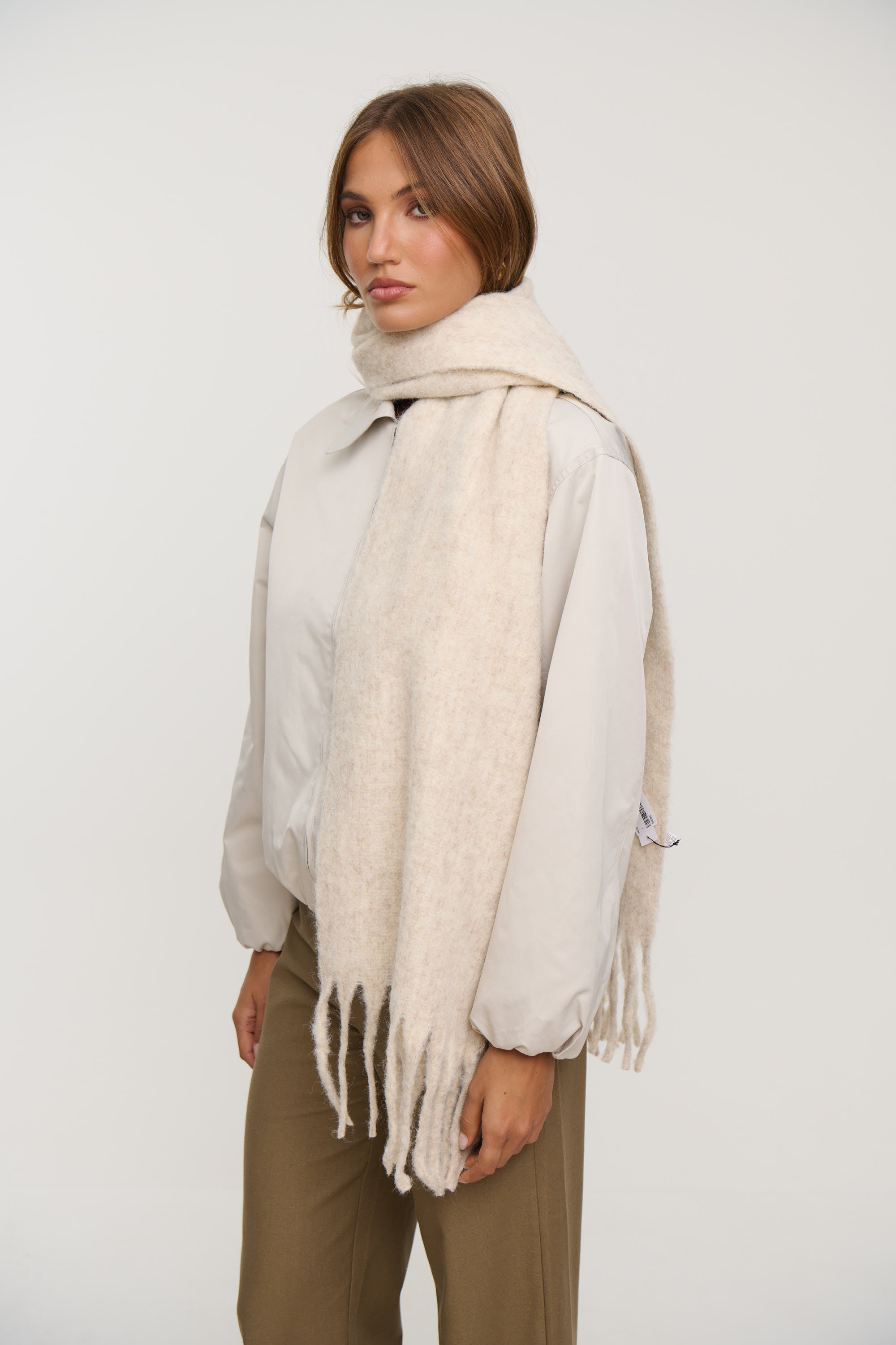 Ilaria Fluffy Scarf Oat