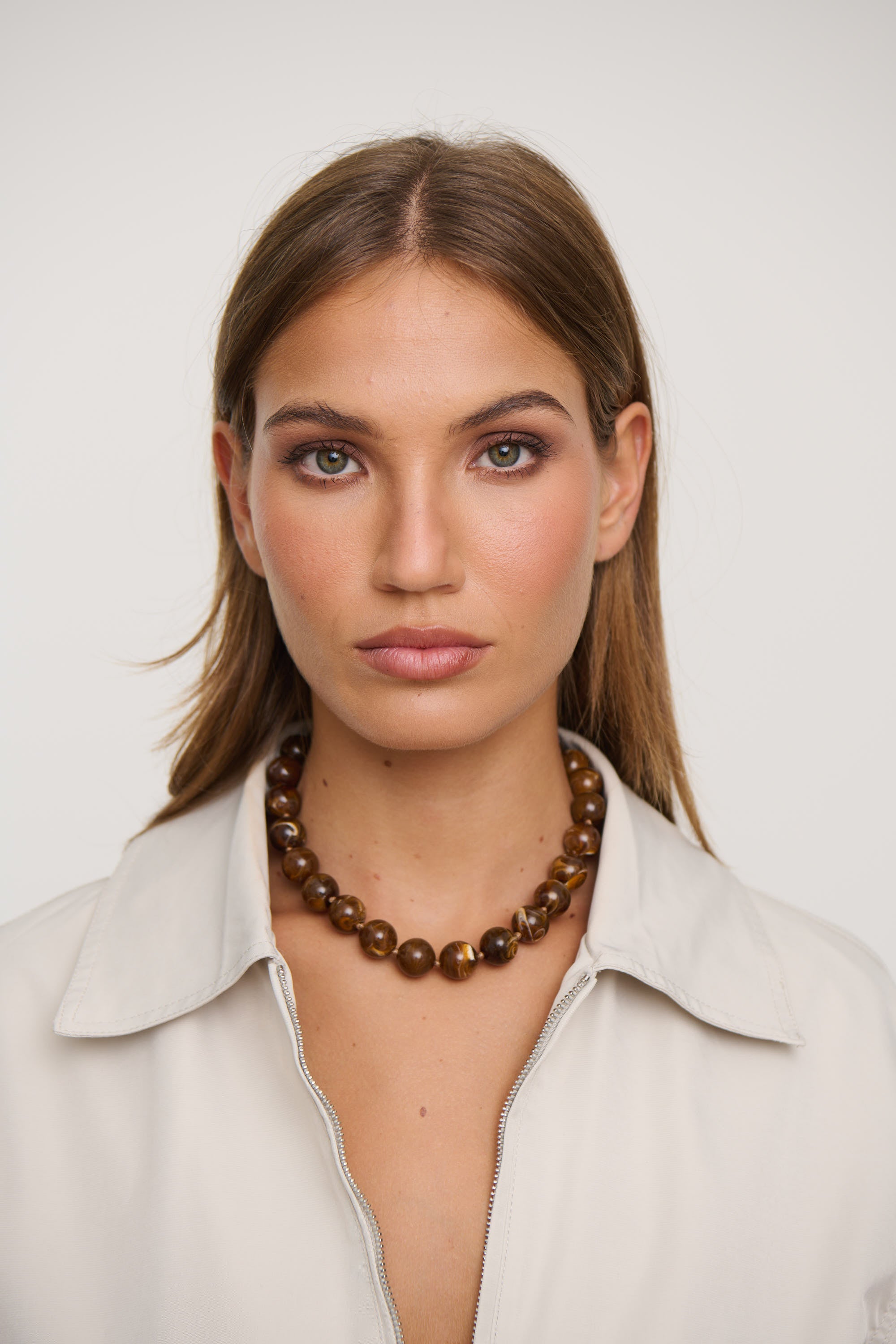 Sahara Resin Necklace Brown