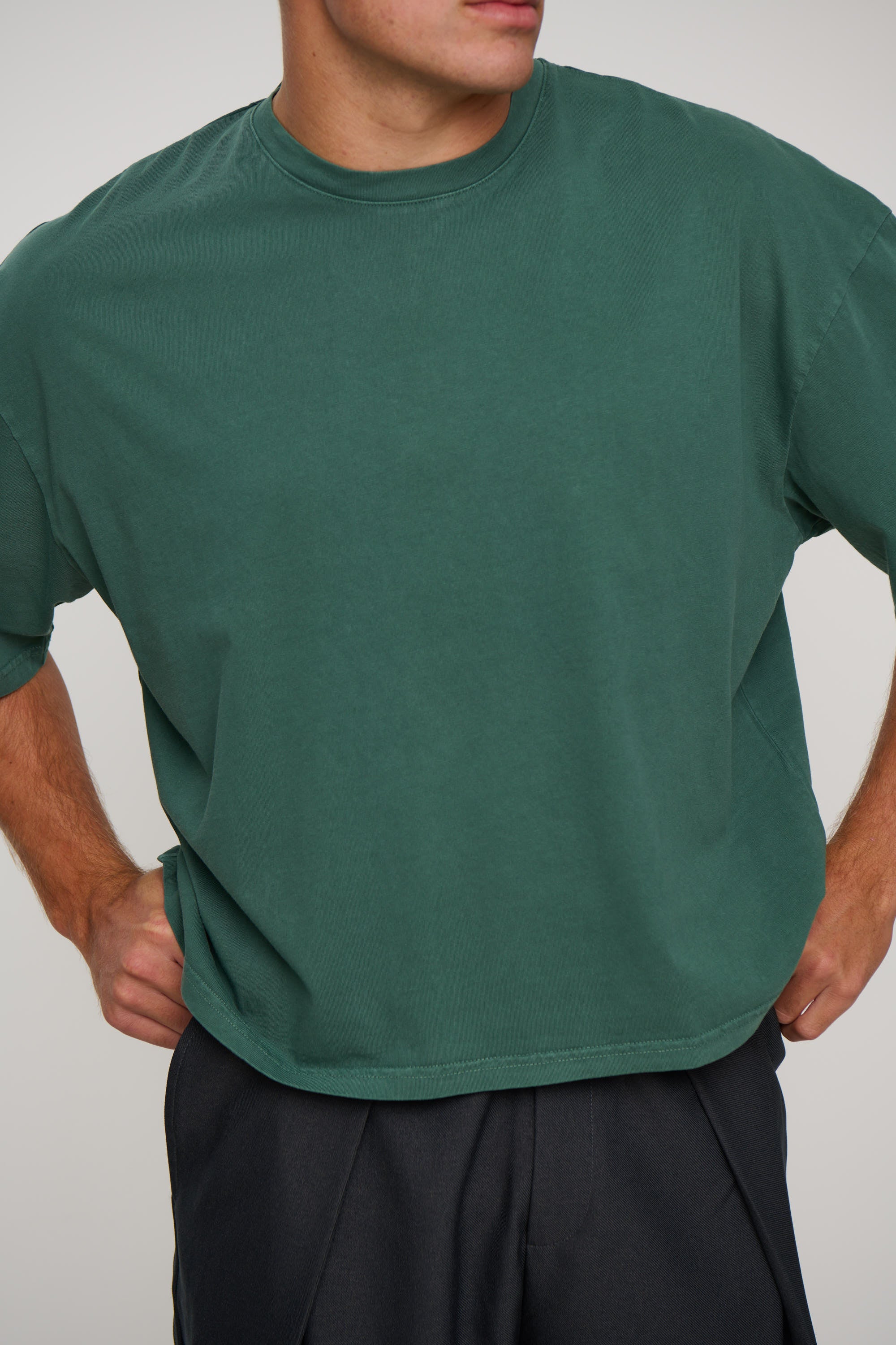 NTH Crop Box Tee Dark Green
