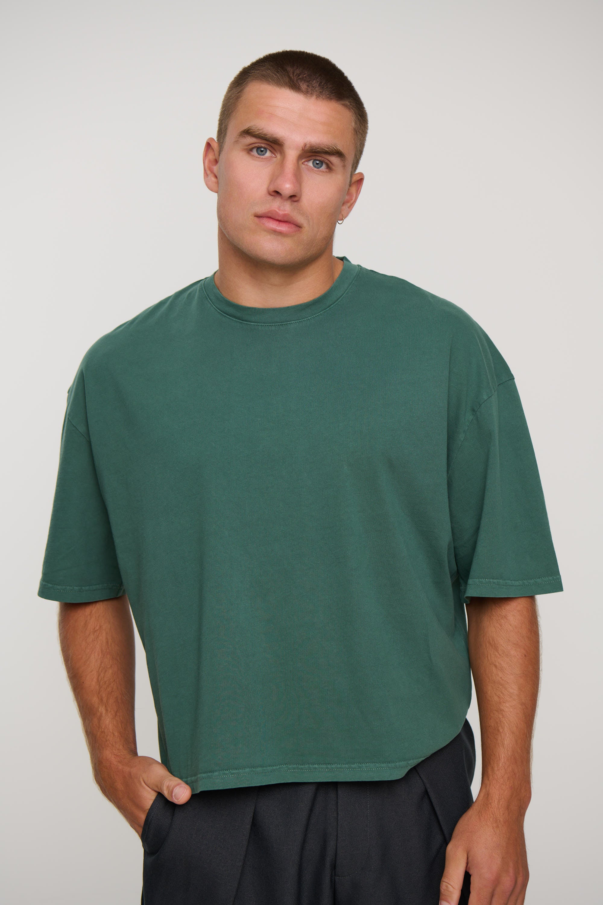 NTH Crop Box Tee Dark Green