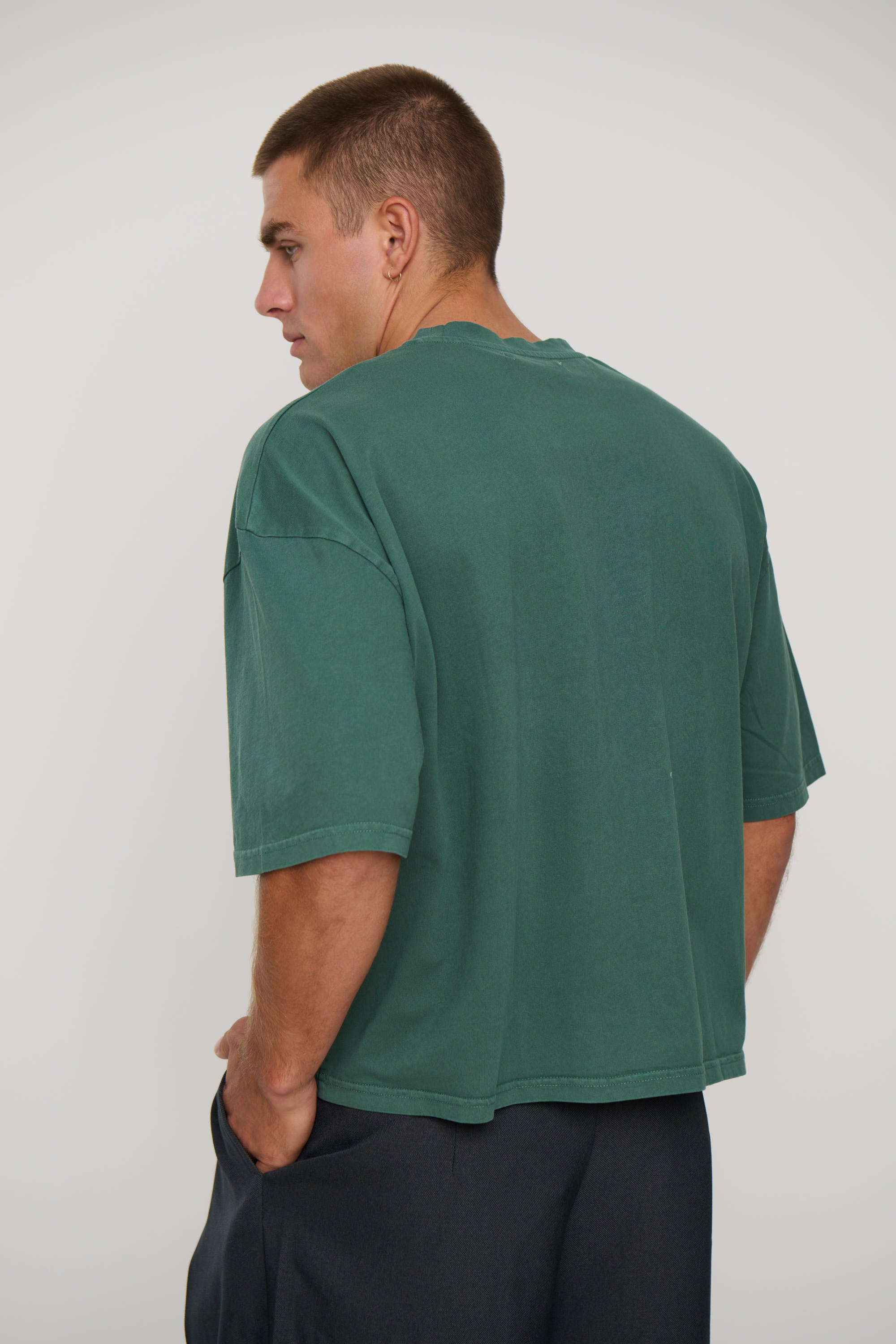 NTH Crop Box Tee Dark Green