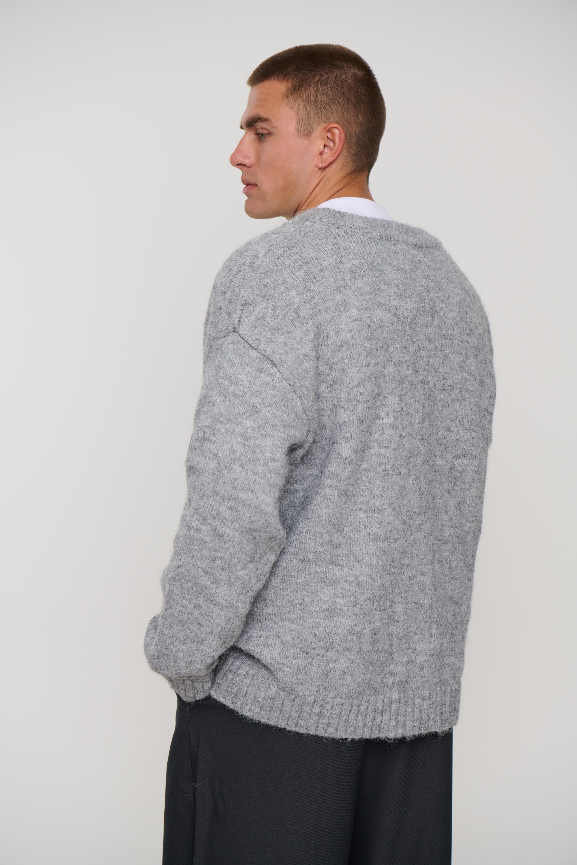 Knitted Oversize Cardigan Grey