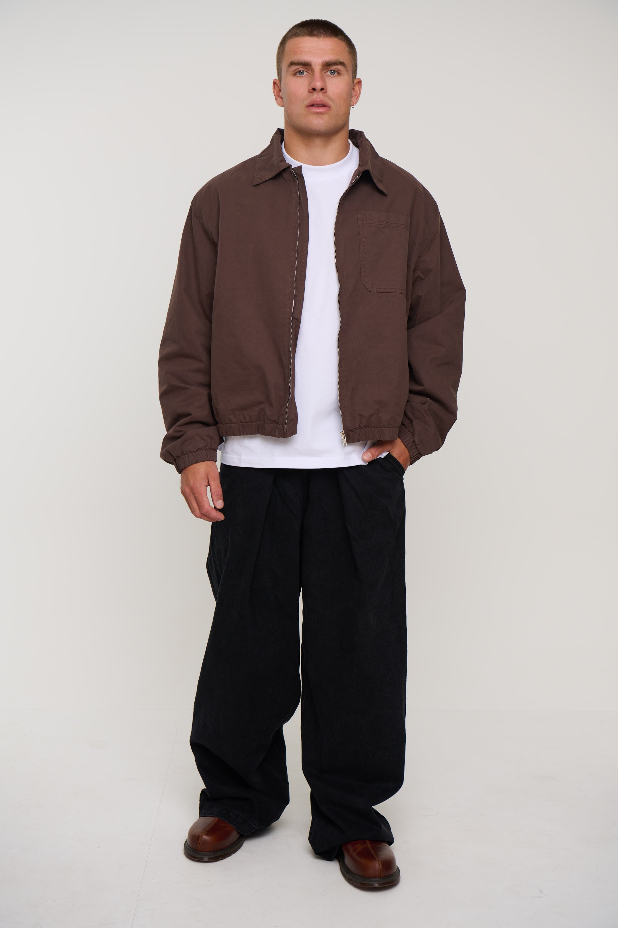 Charlie Soft Cotton Bomber Choc
