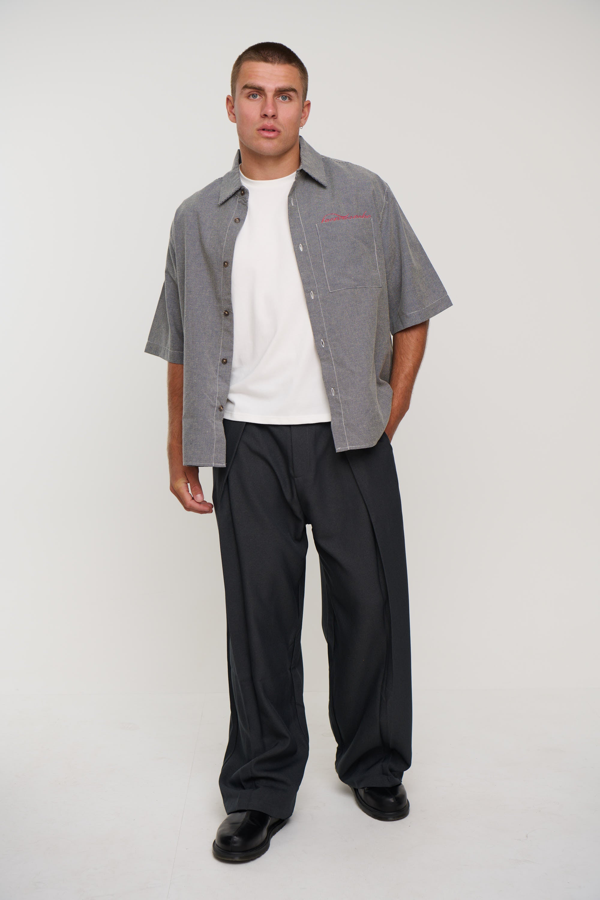 Scott Shirt Check Blue Print