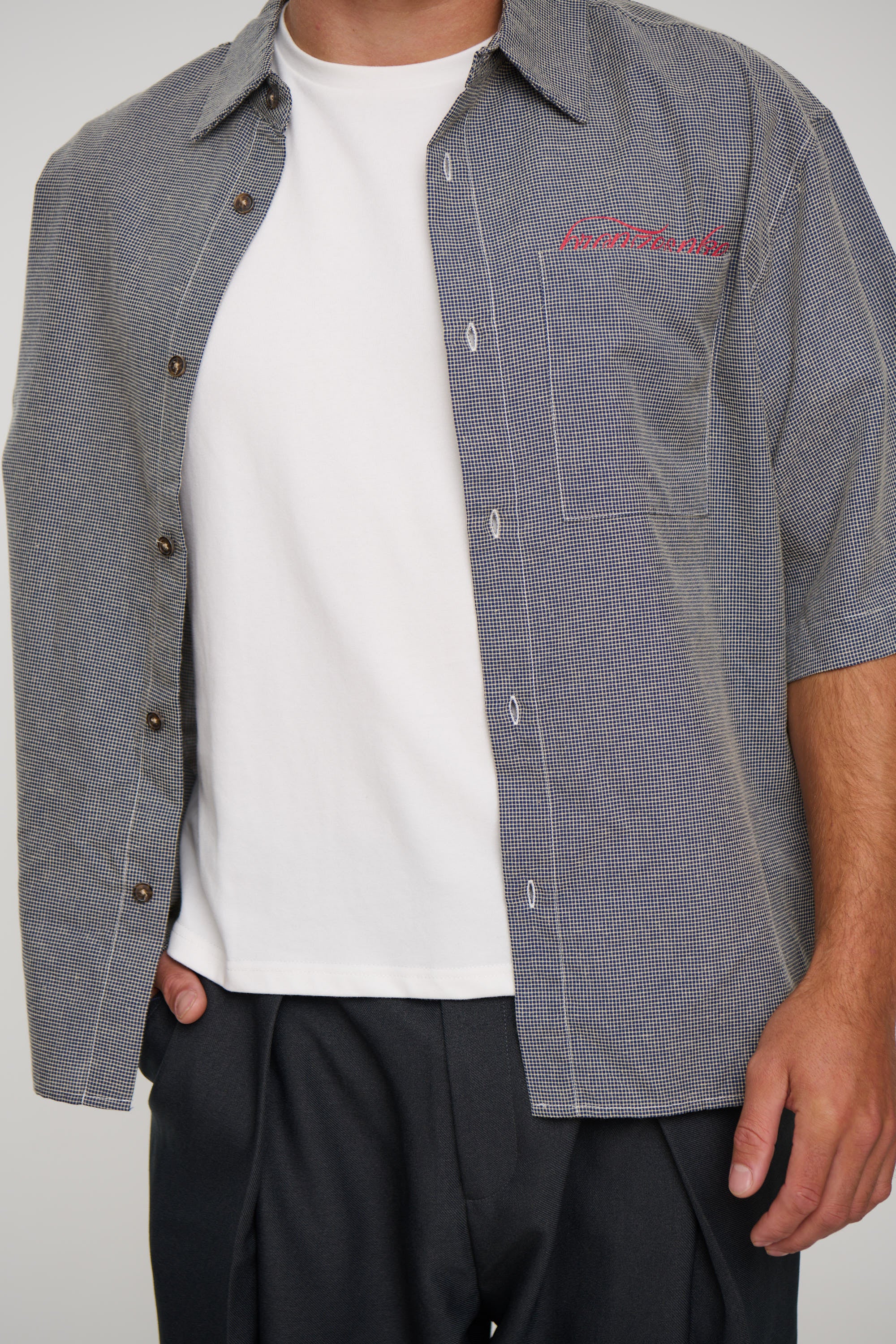 Scott Shirt Check Blue Print