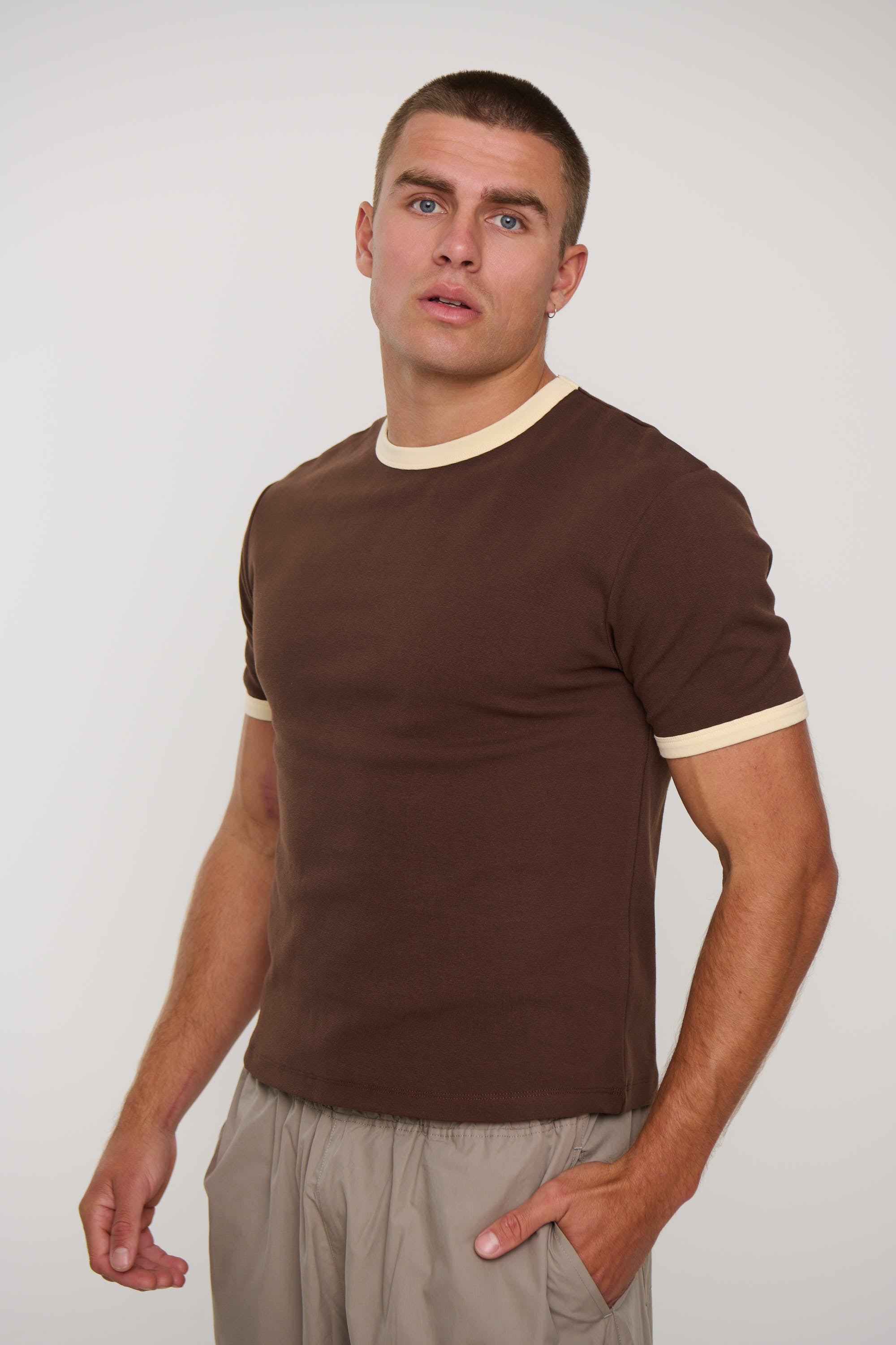 Charlie Ringer Tee Brown
