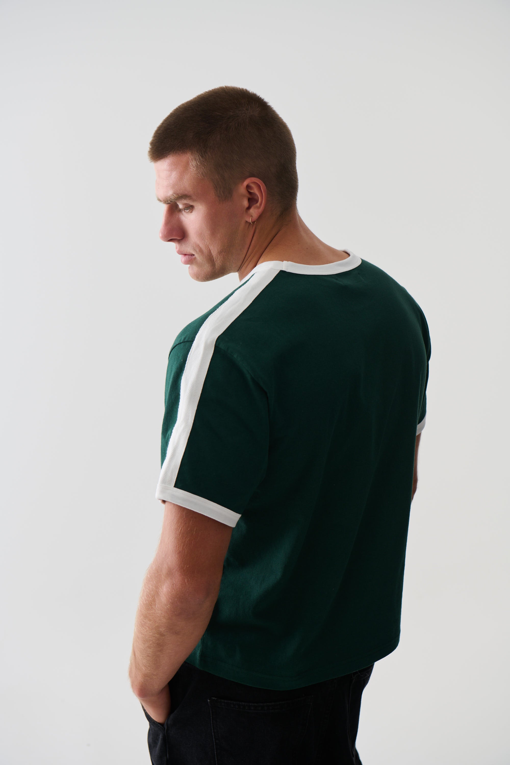 Richie Ribbed Tee Dark Green