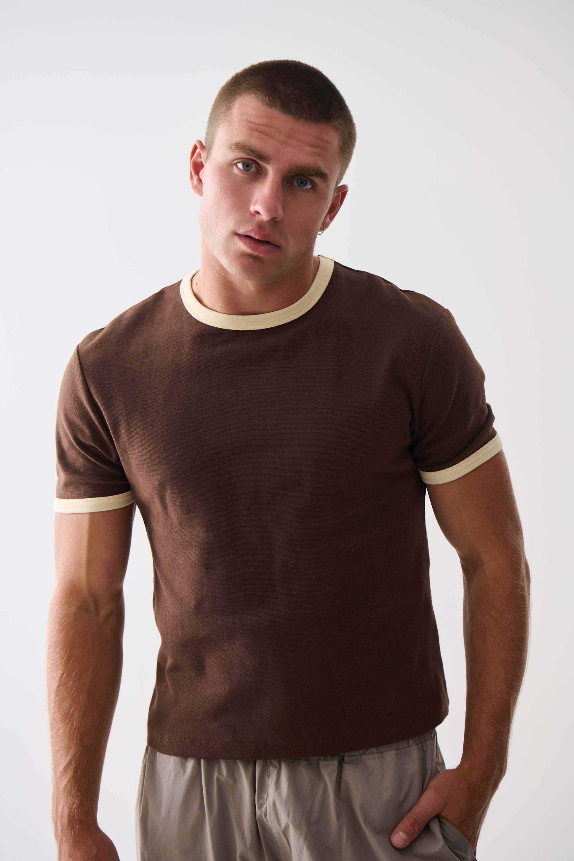 Charlie Ringer Tee Brown