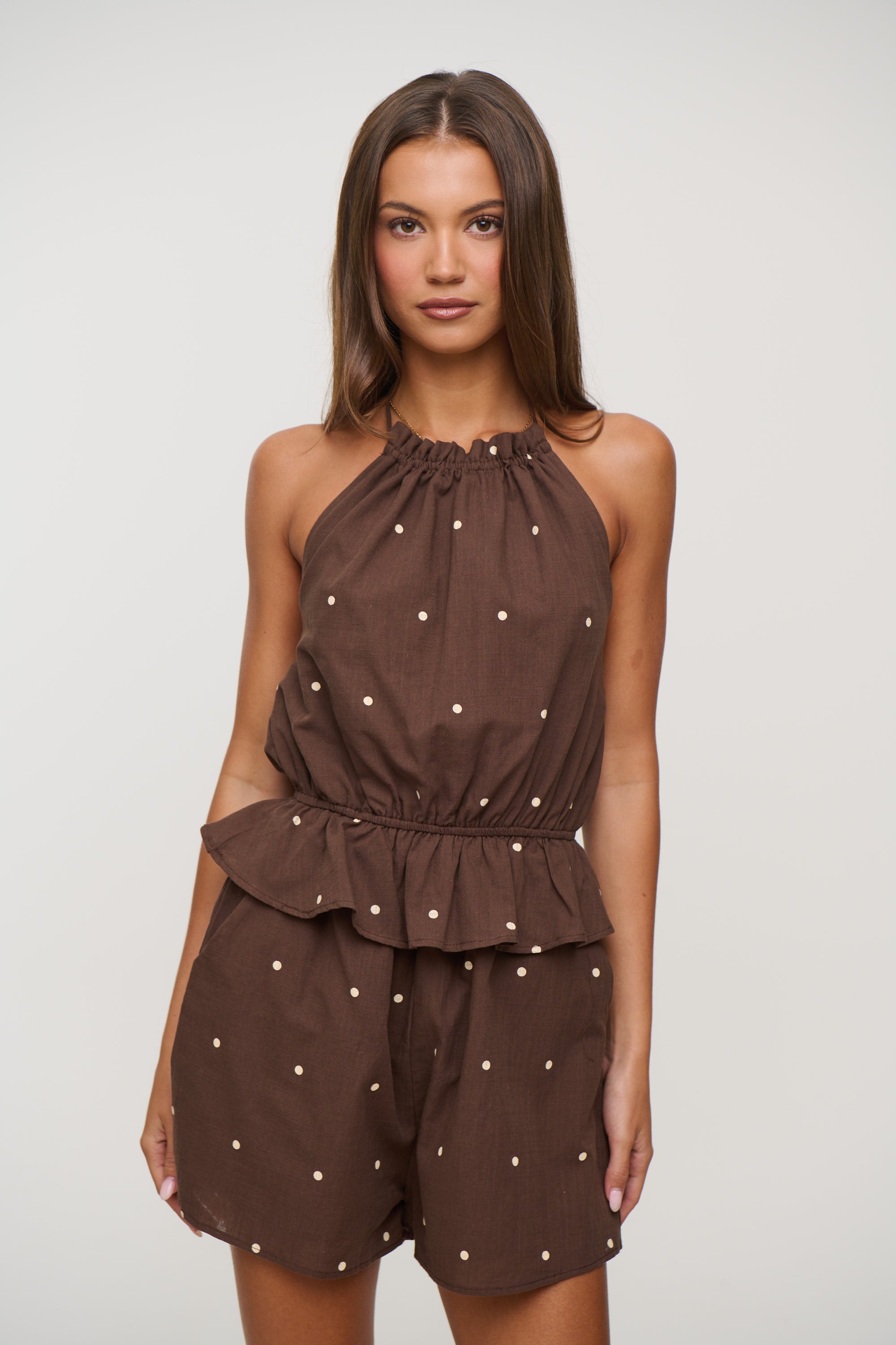 Melina Playsuit Chocolate