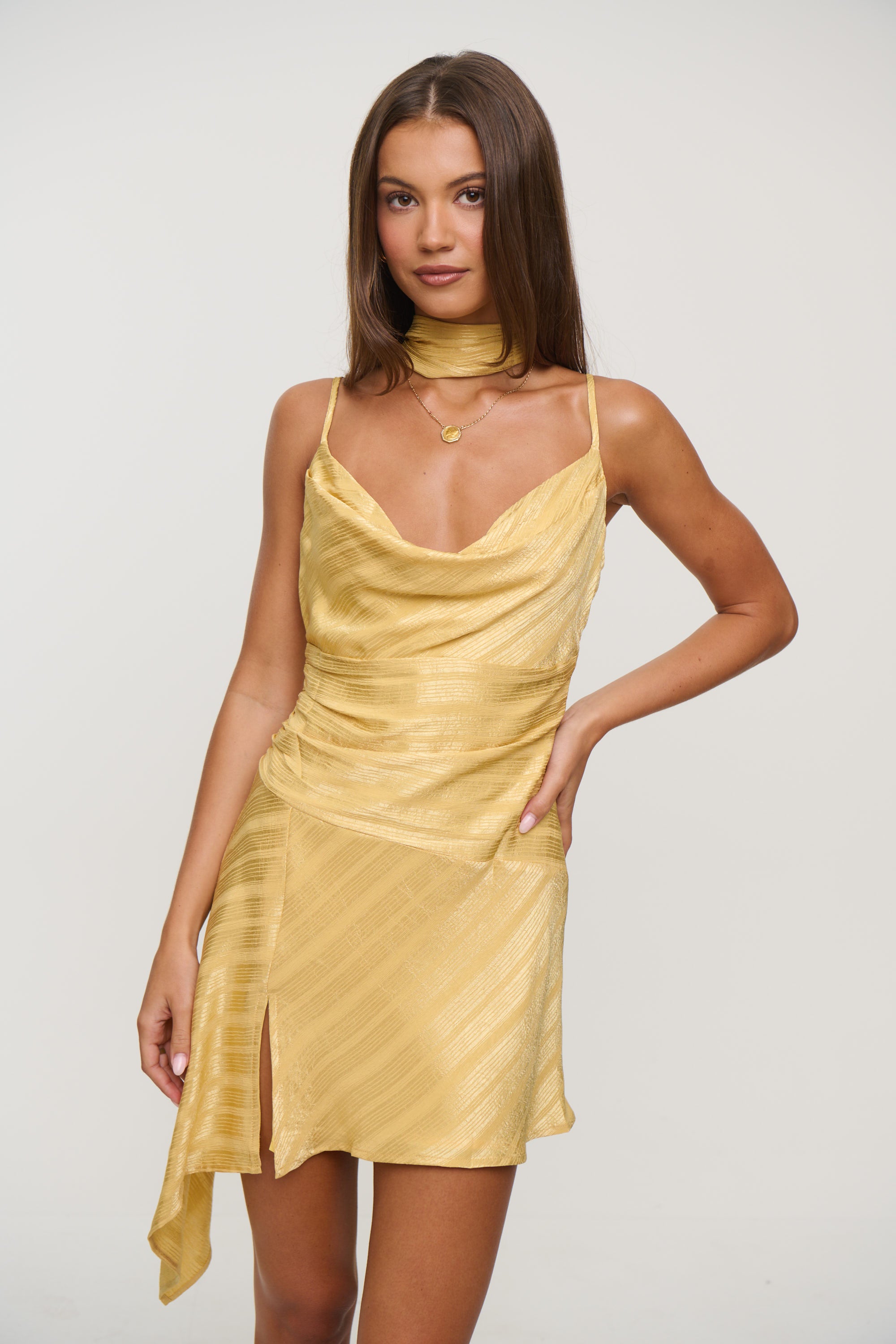 Paige Scoop Neck Mini Dress Mango