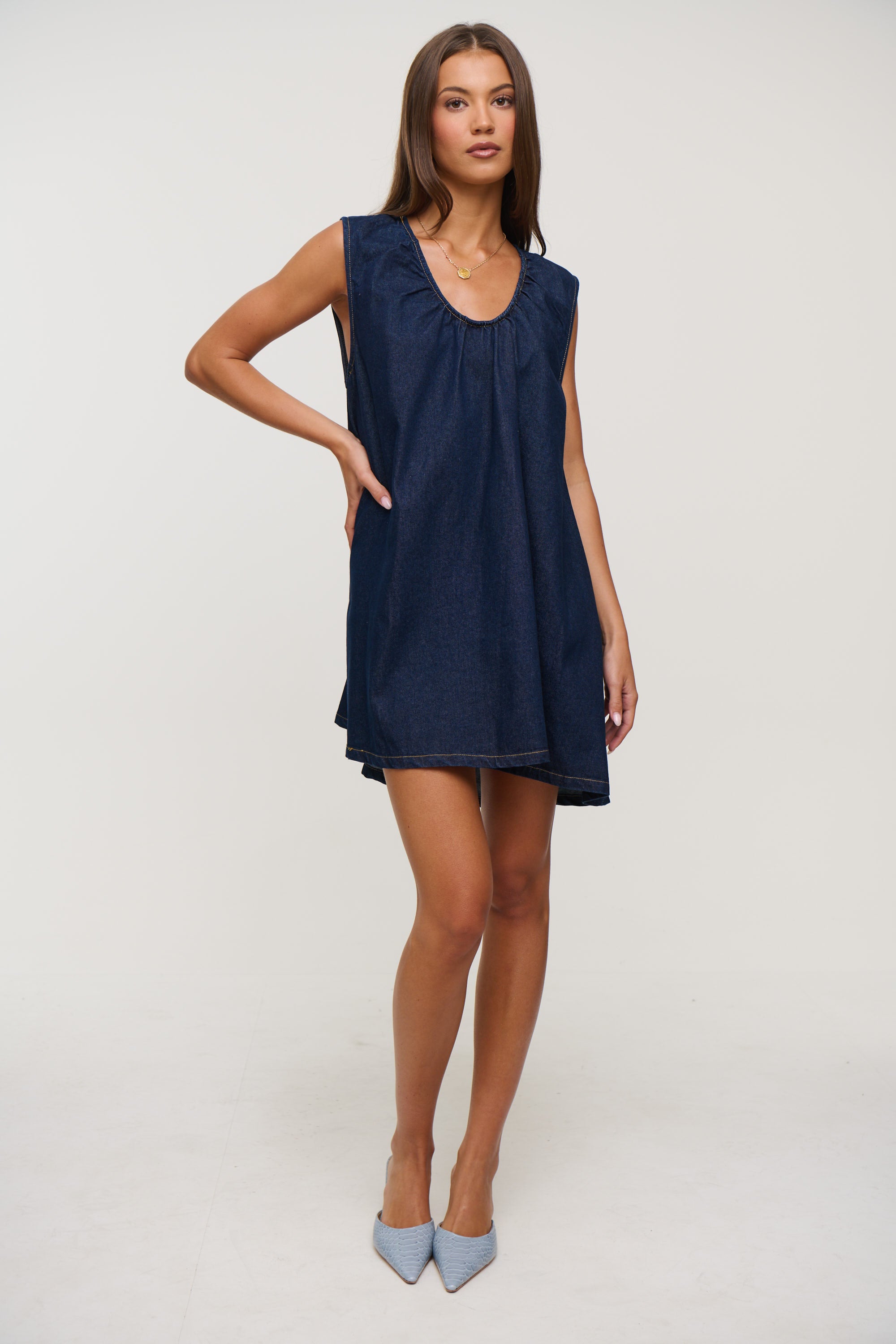 Sydney Mini Dress Indigo Denim