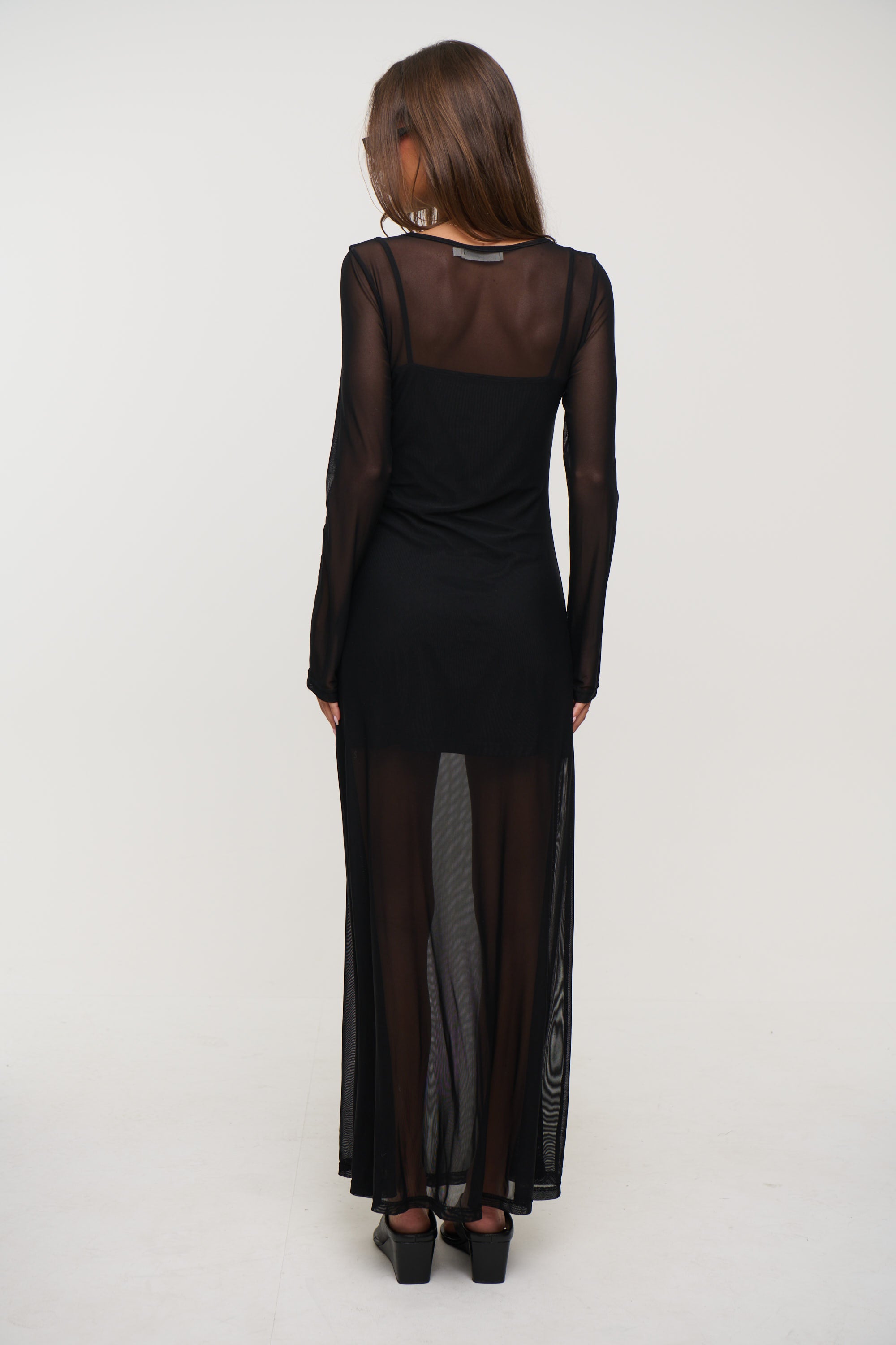 Candice Sheer Maxi Dress Black