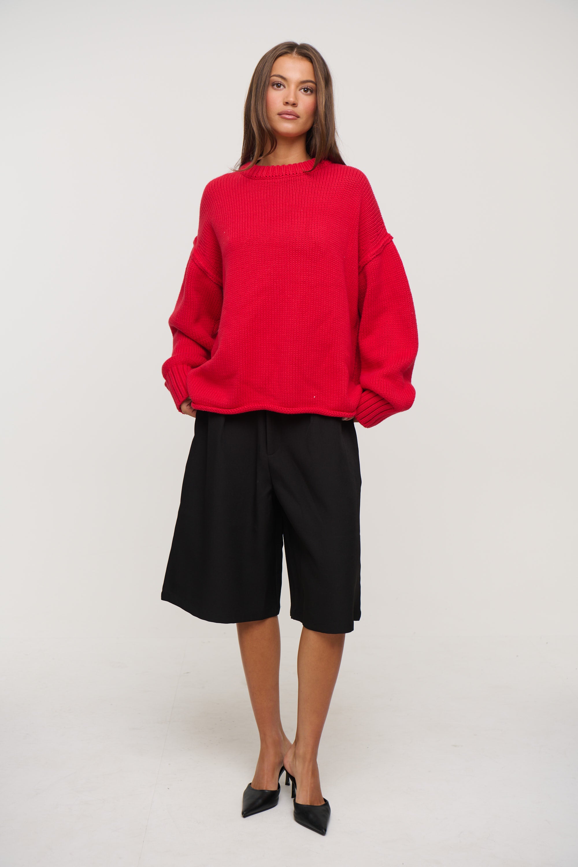 Nikova Knit Jumper Cherry