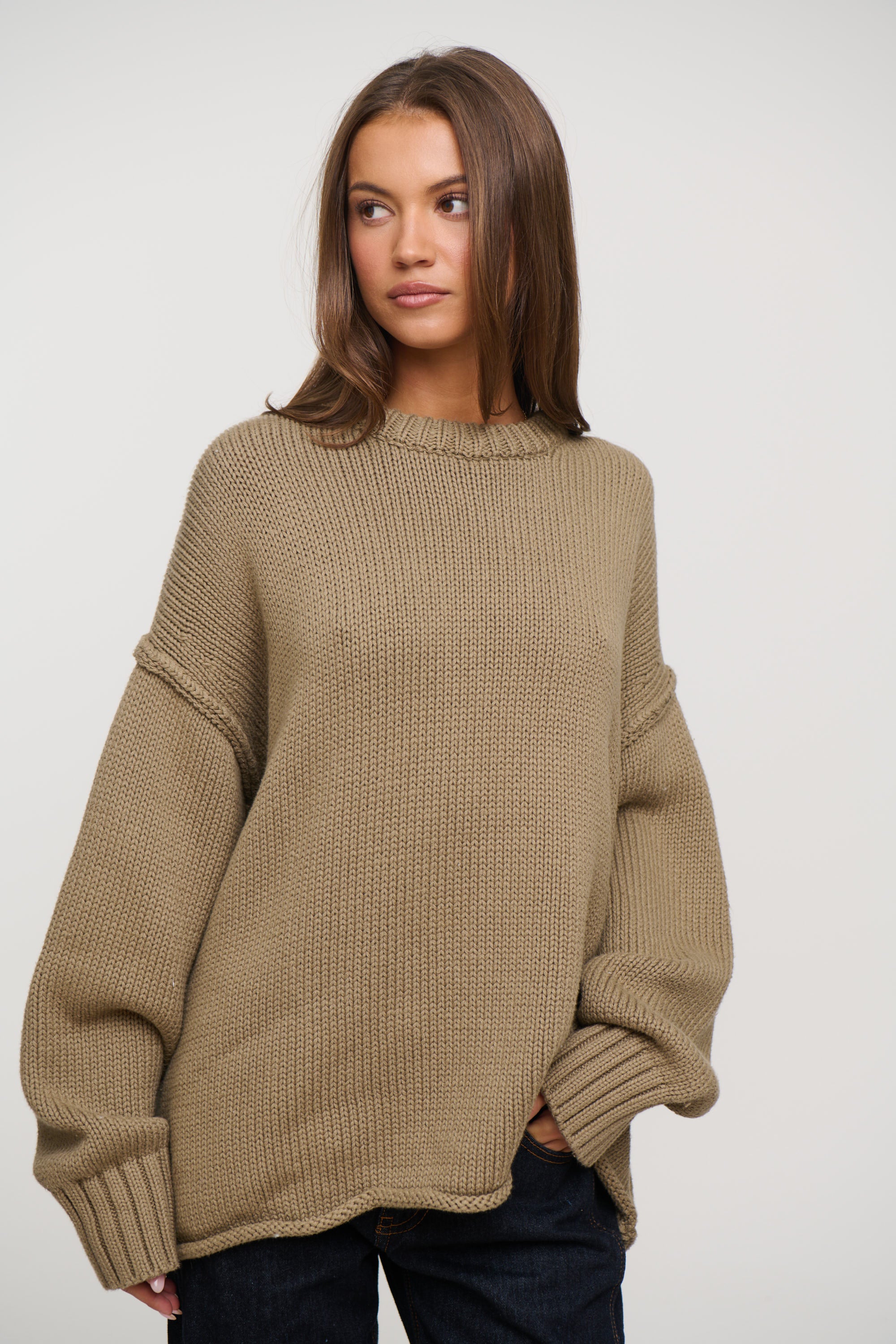 Nikova Knit Jumper Taupe