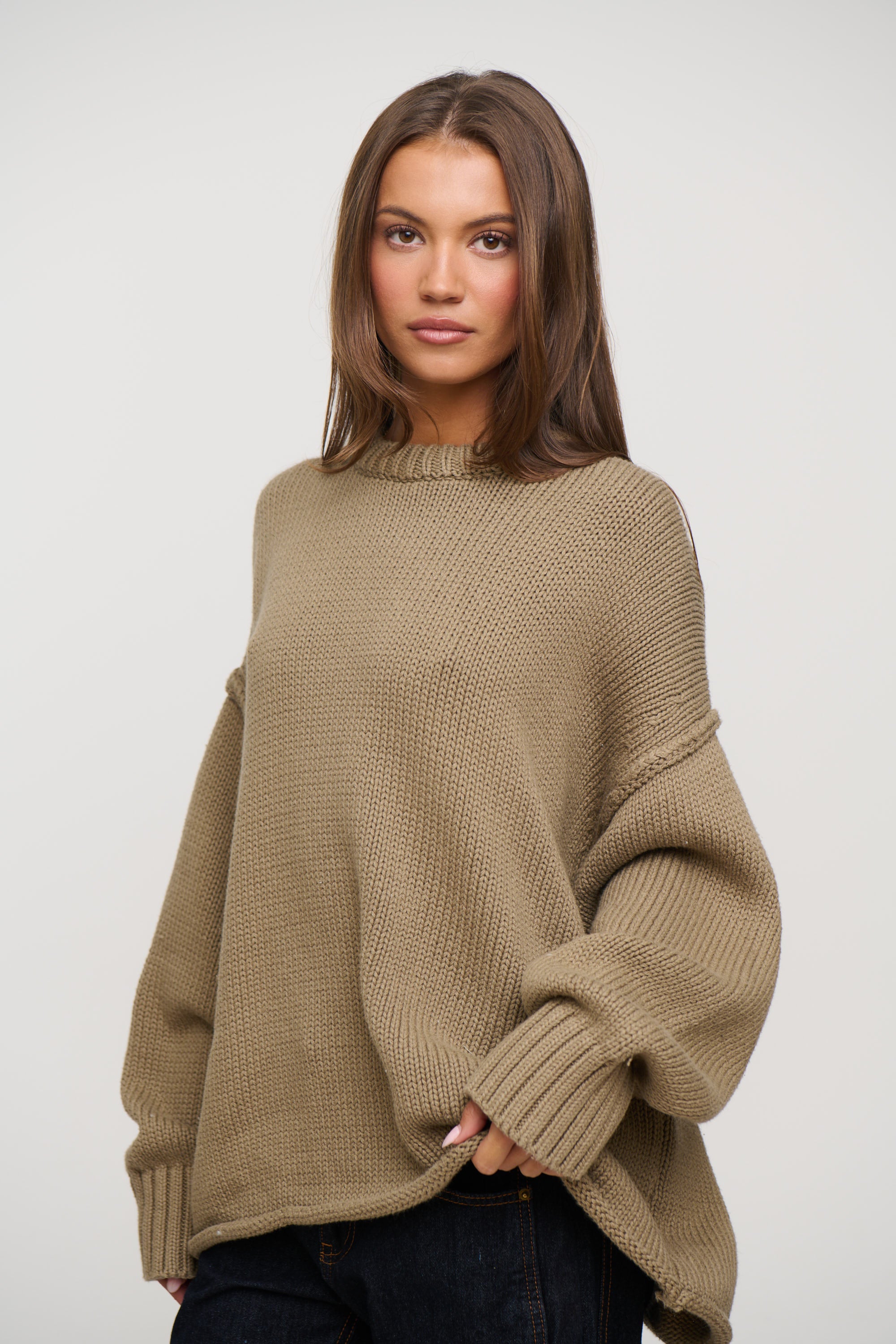 Nikova Knit Jumper Taupe