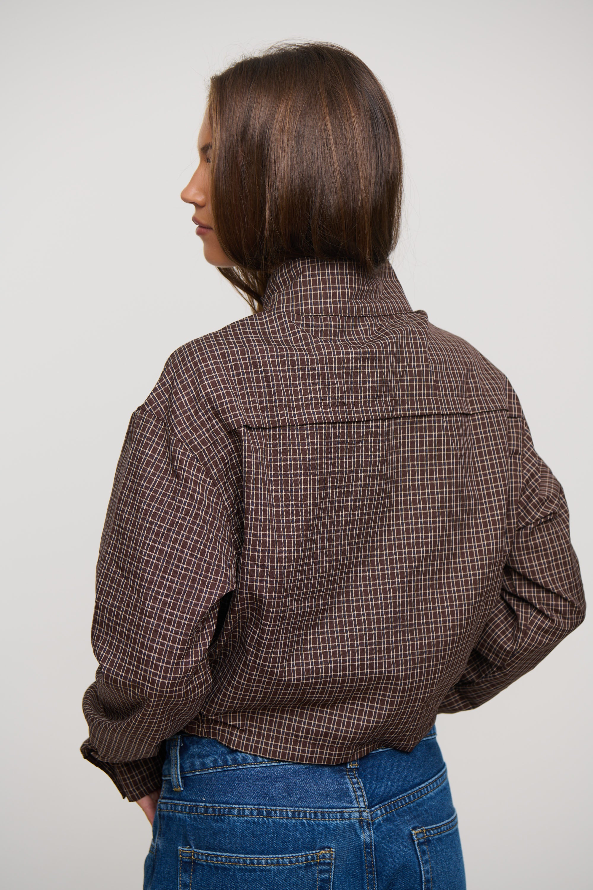 Aura Jacket Chocolate Plaid