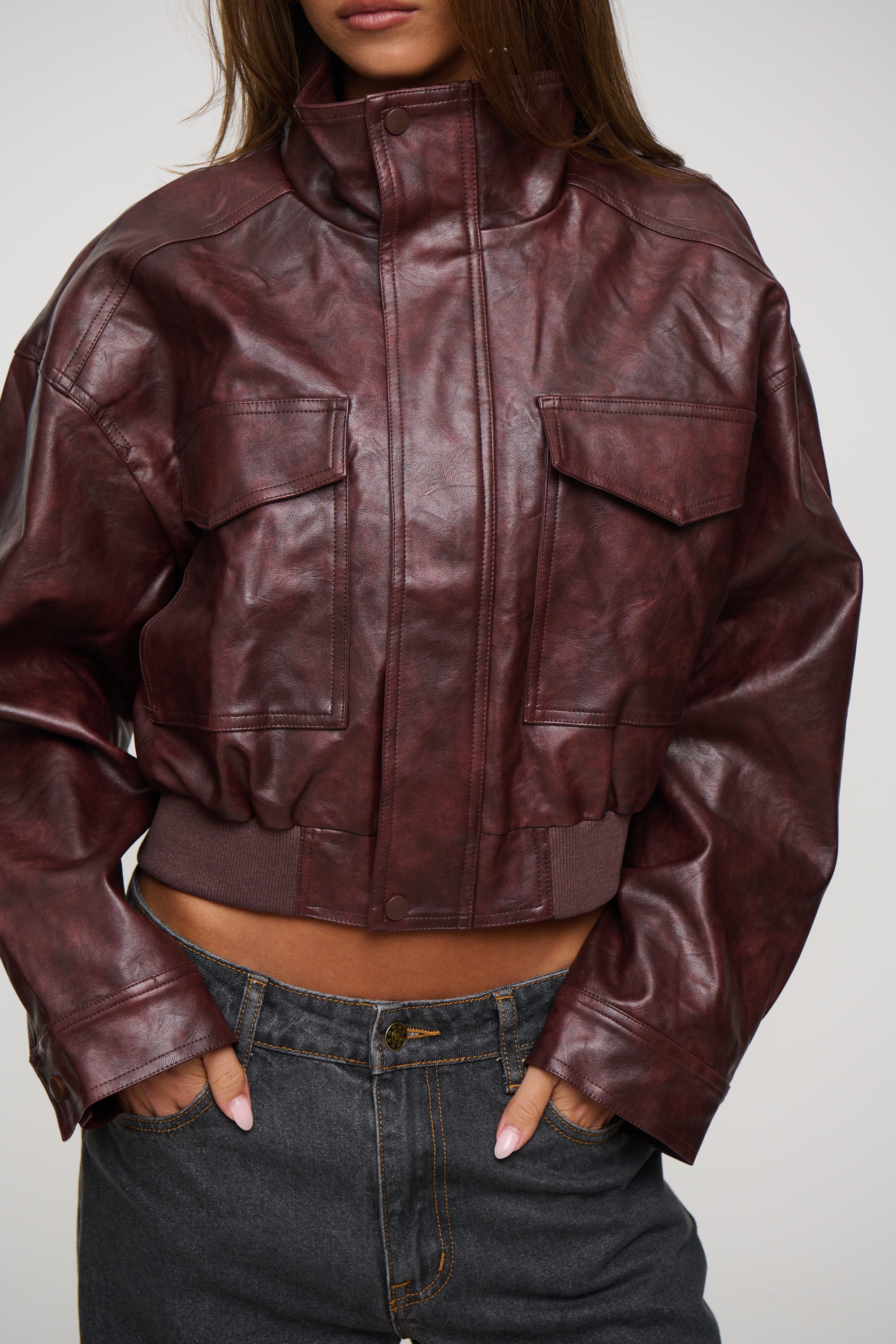 Kai Bomber Jacket Wine