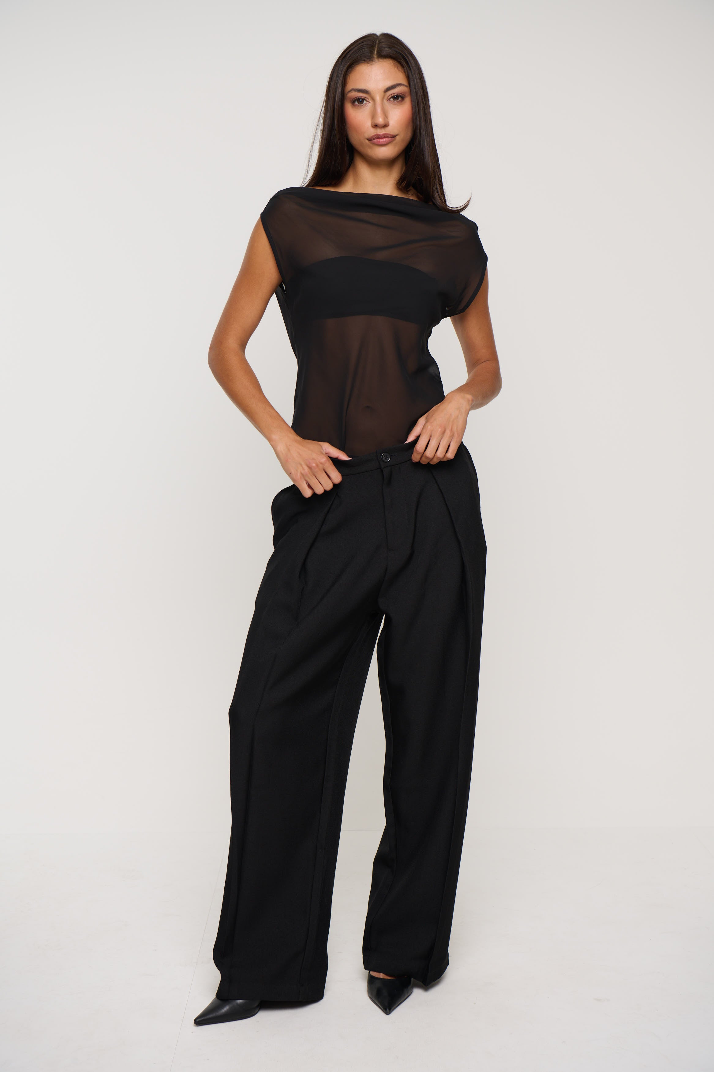 Reign Sheer Top Black