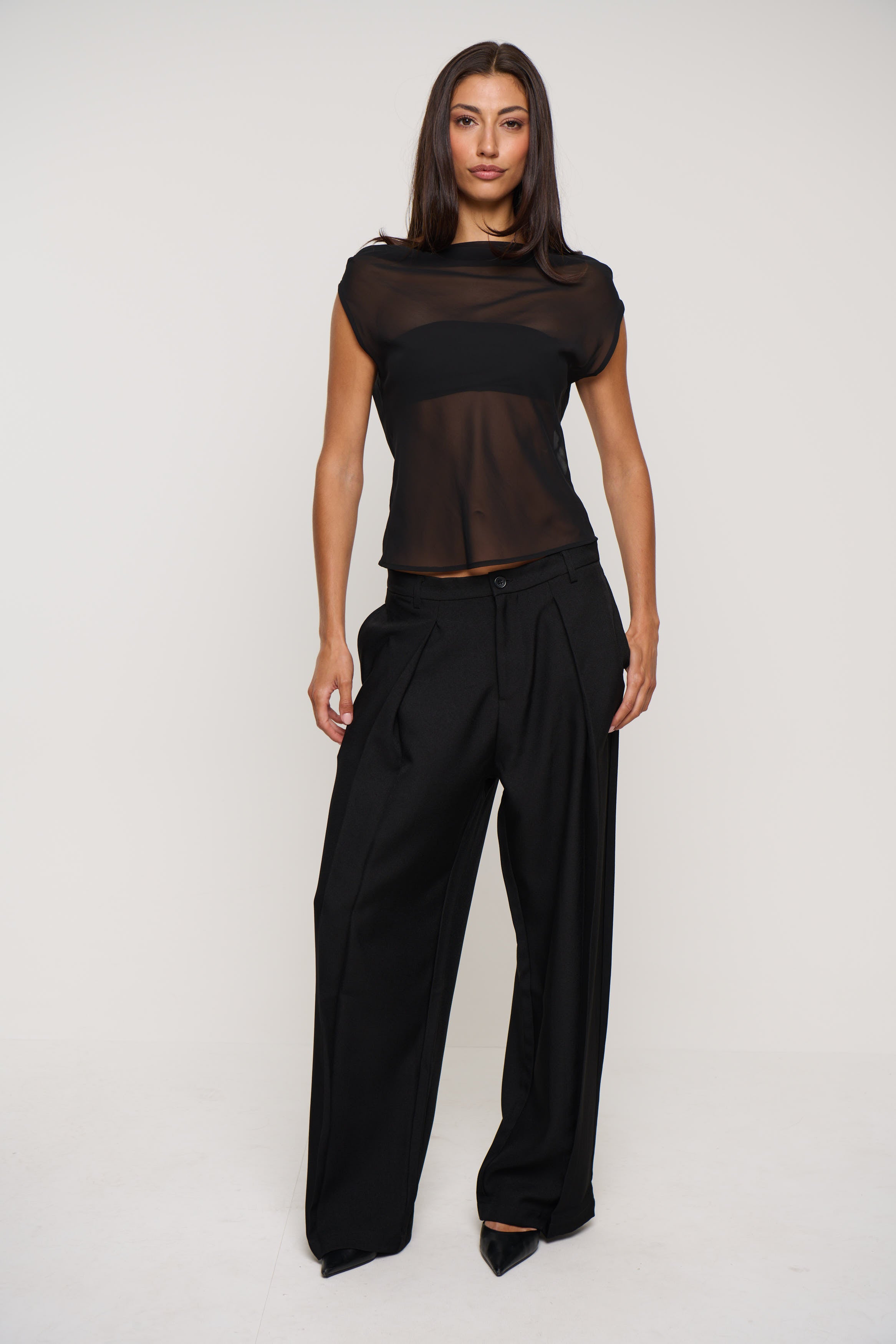 Reign Sheer Top Black