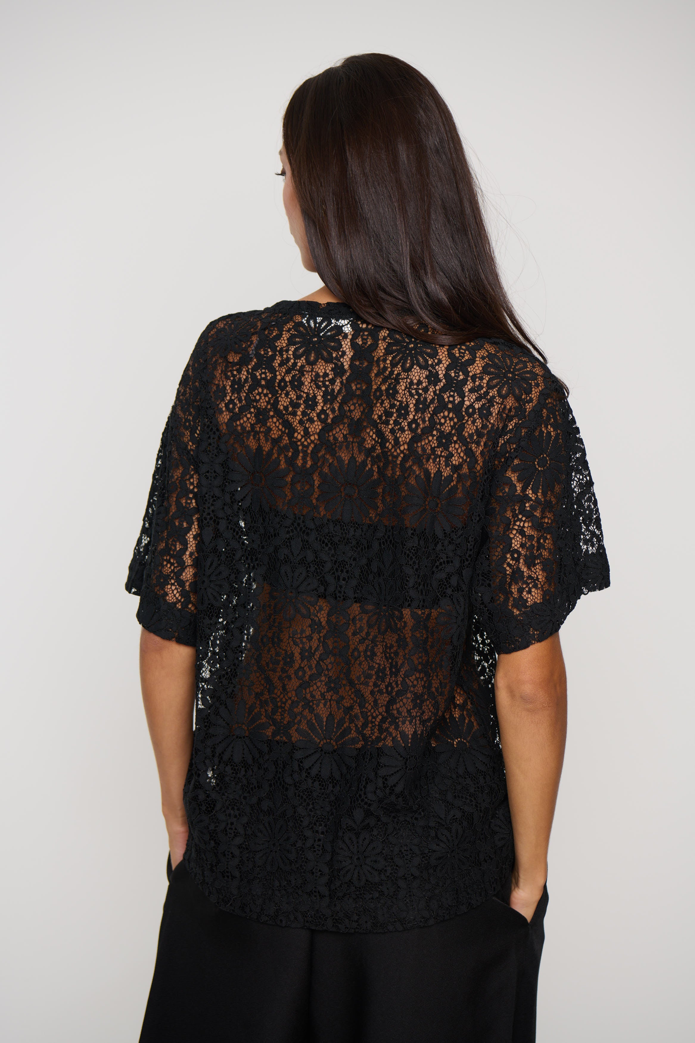 Sander Lace Top Black