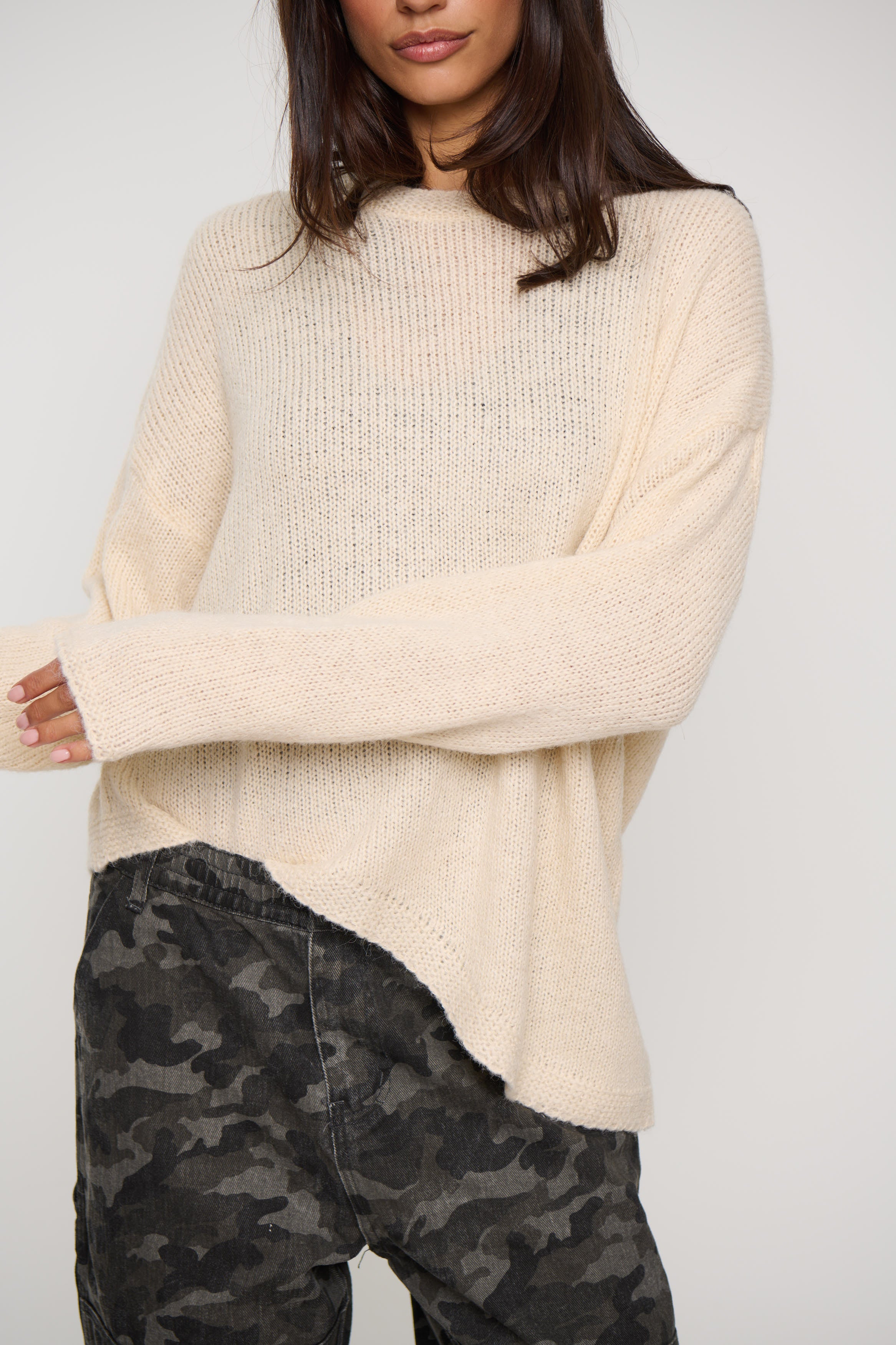 Nellie Relaxed Knit Beige
