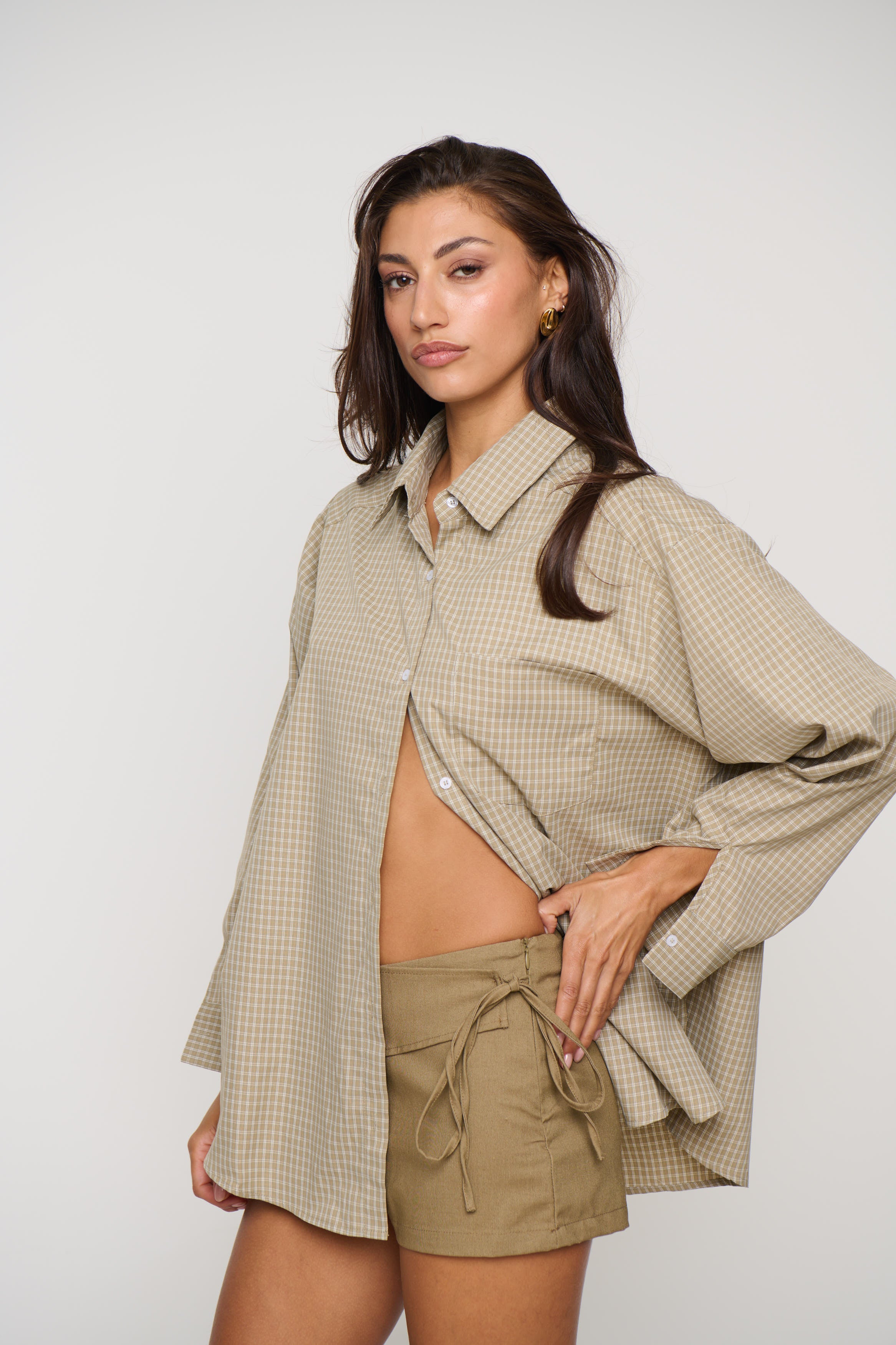 Summer Check Shirt Olive
