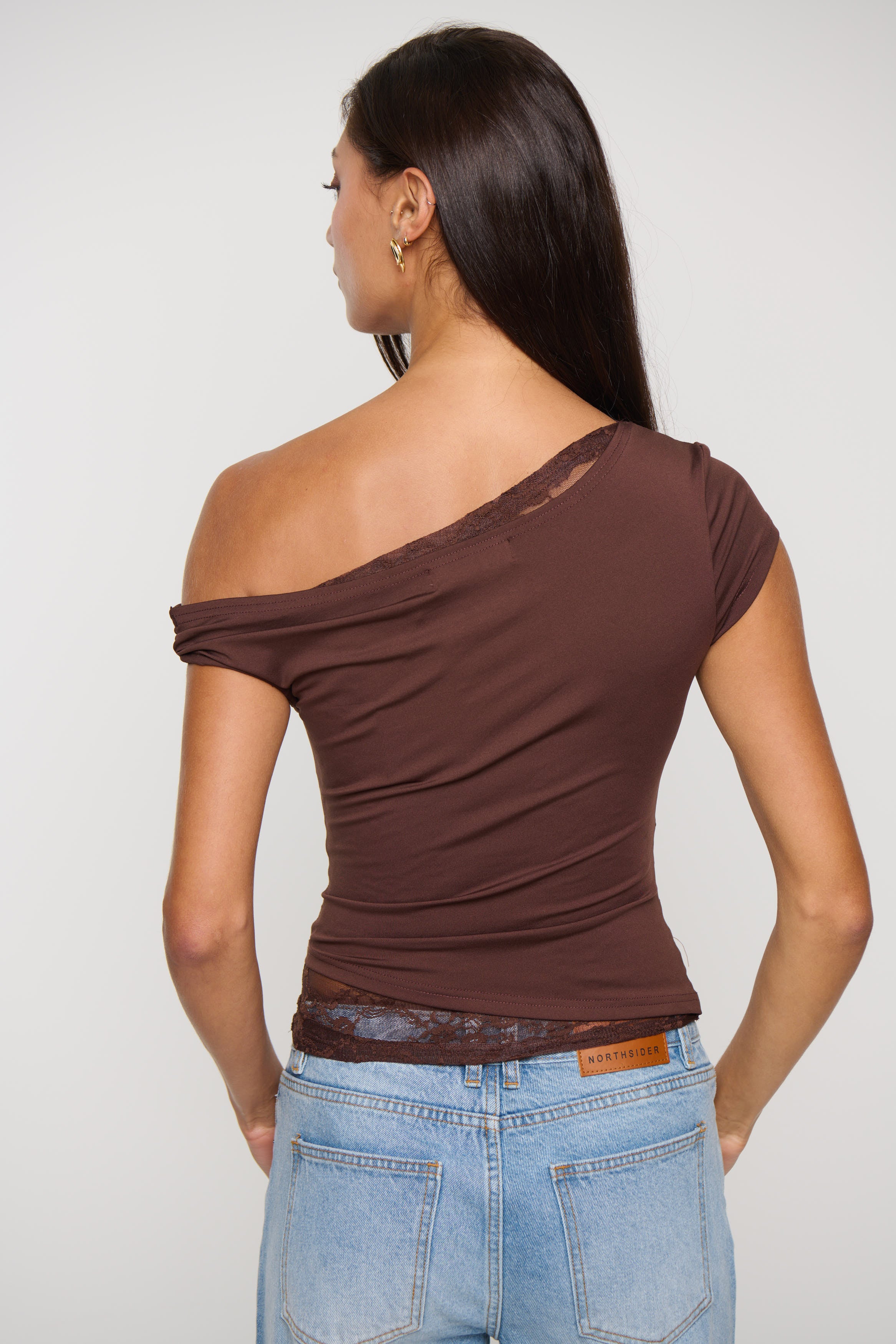 Belle Lace Top Chocolate