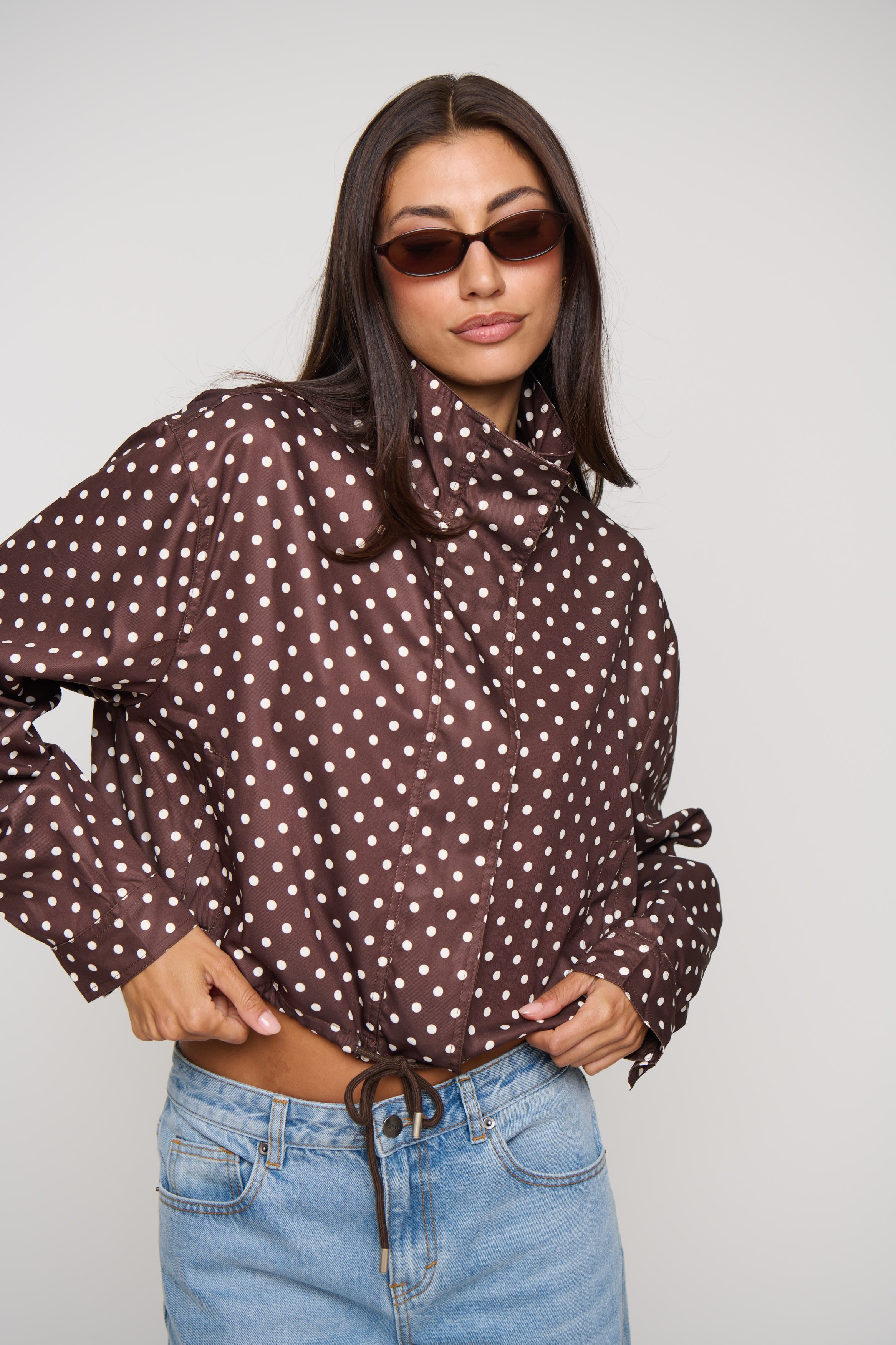 Evelyn Jacket Chocolate Polkadot