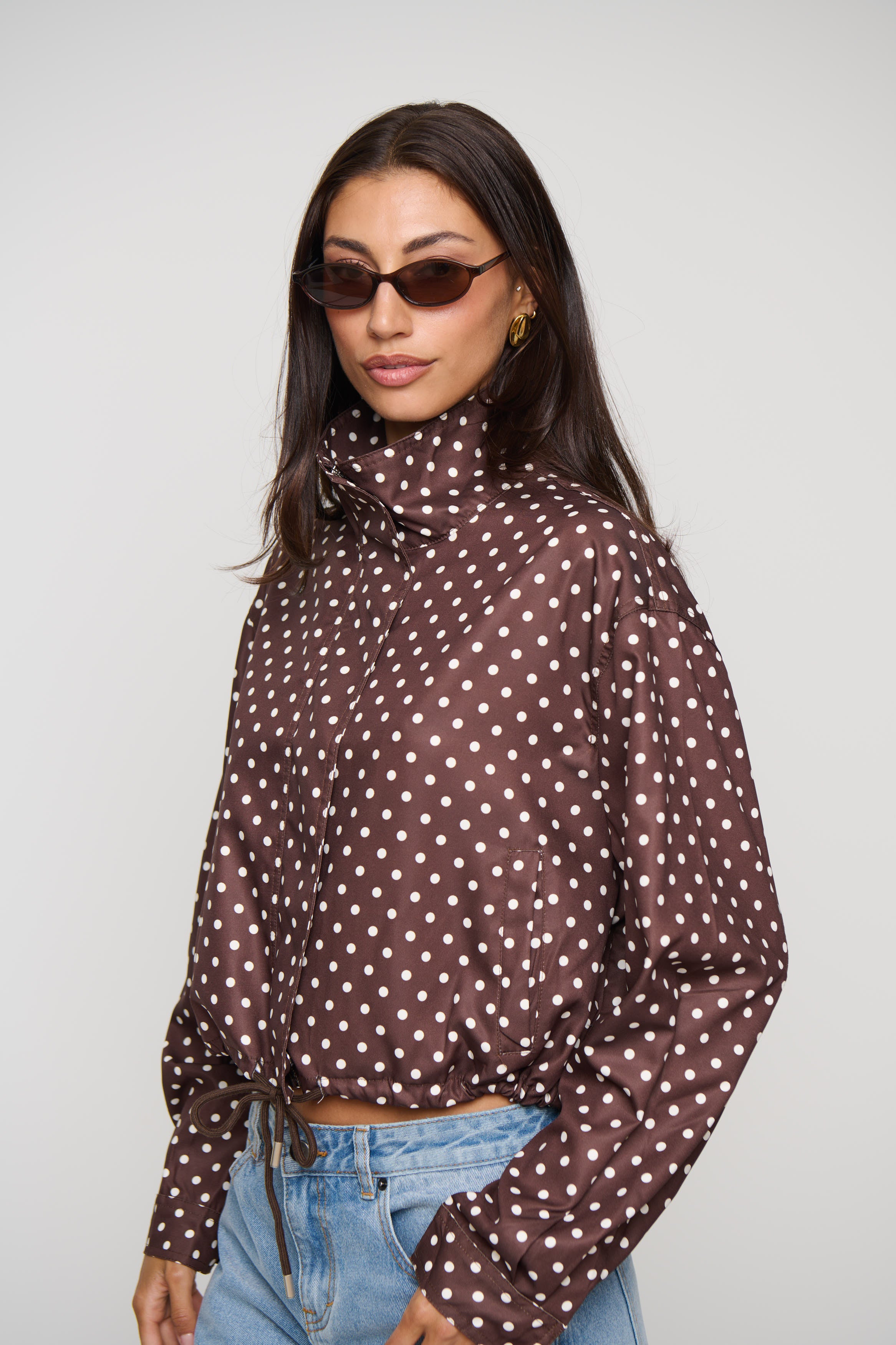 Evelyn Jacket Chocolate Polkadot