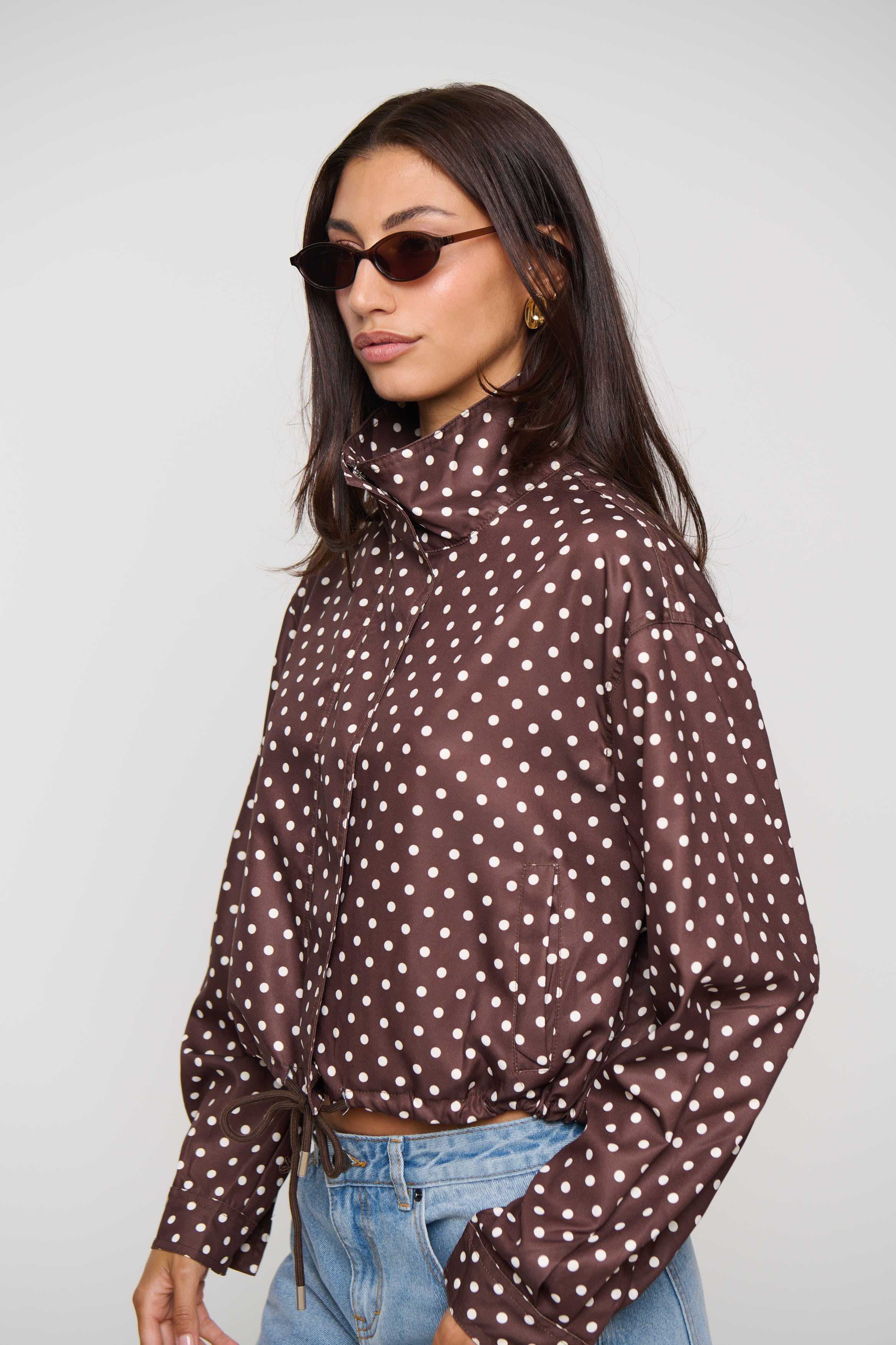 Evelyn Jacket Chocolate Polkadot