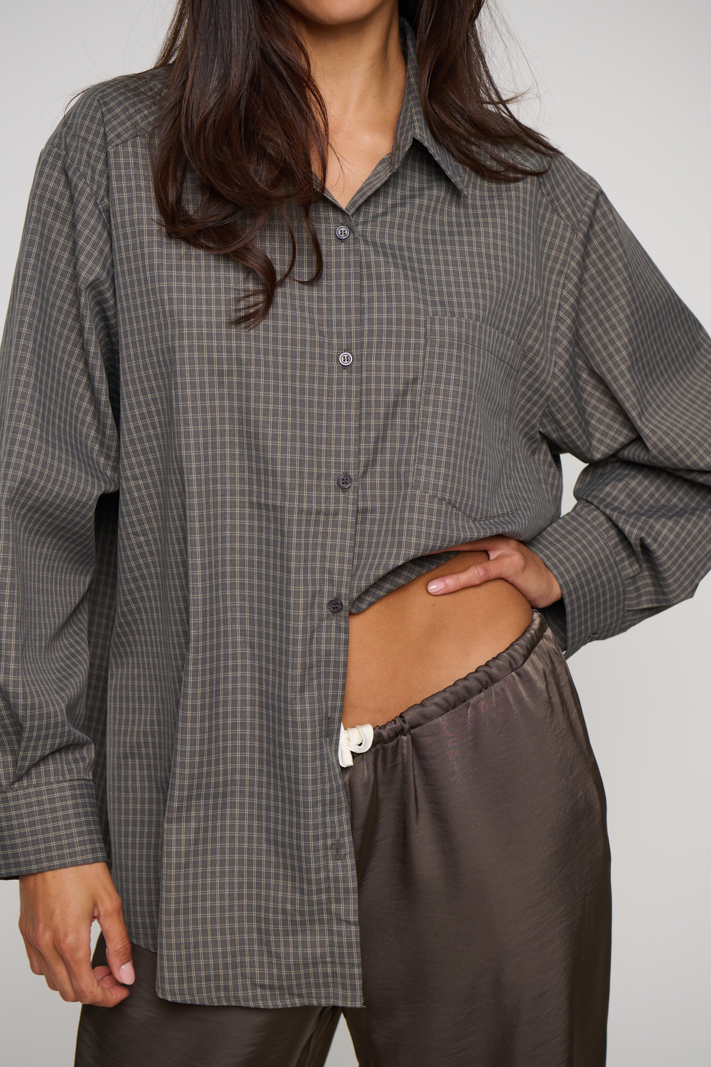 Summer Check Shirt Grey