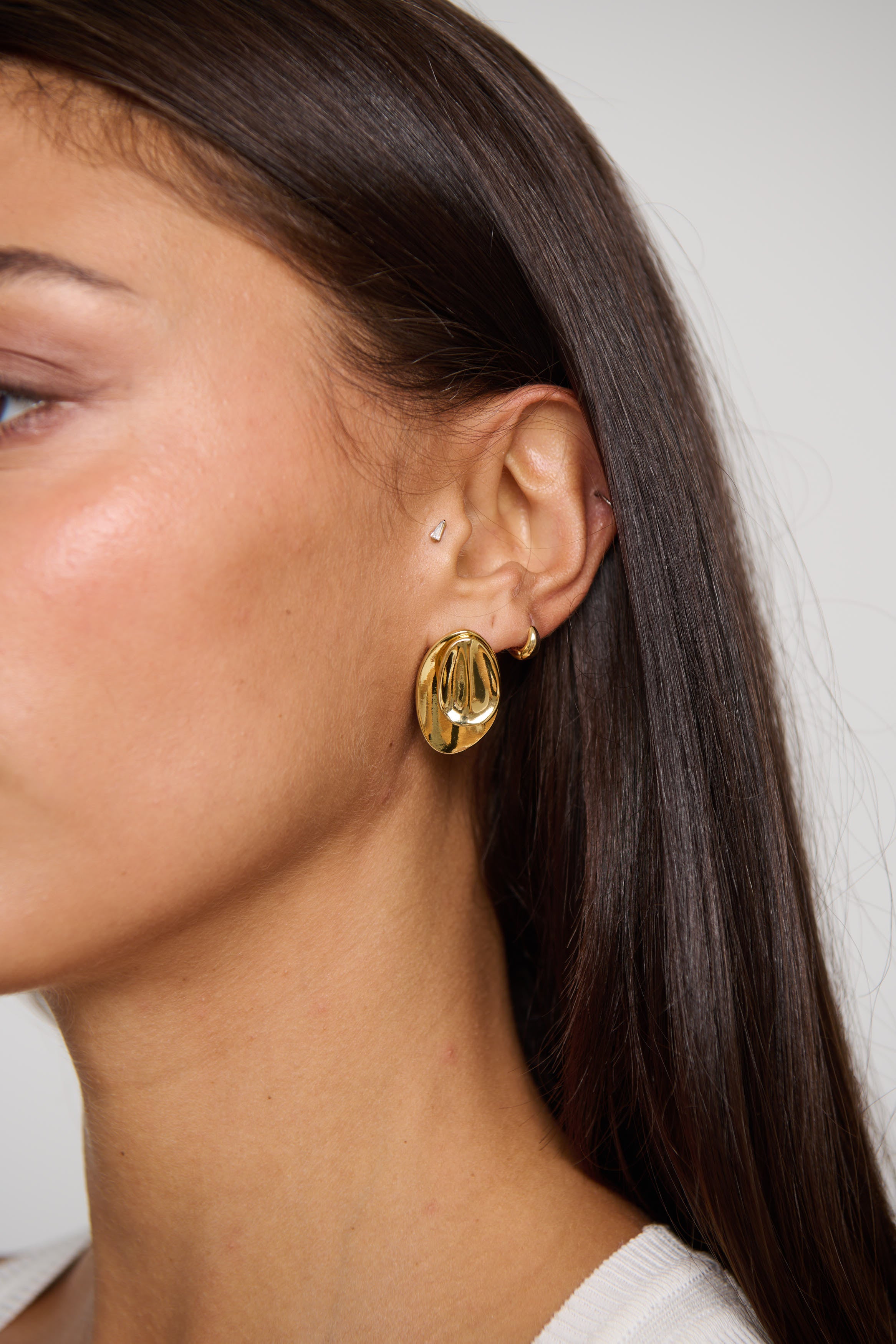 Pebble Earring Gold