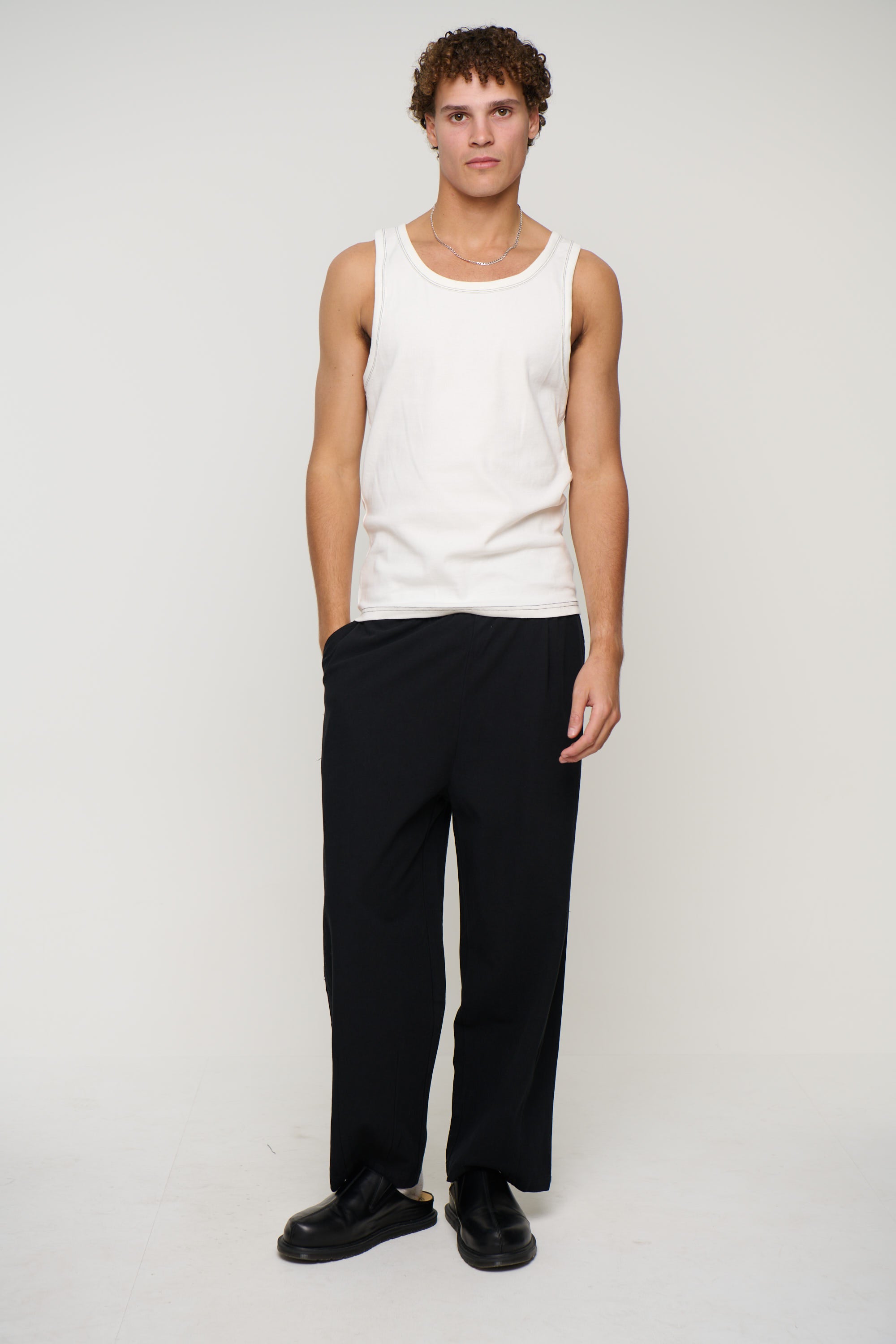 Skinner Pleat Pant Black