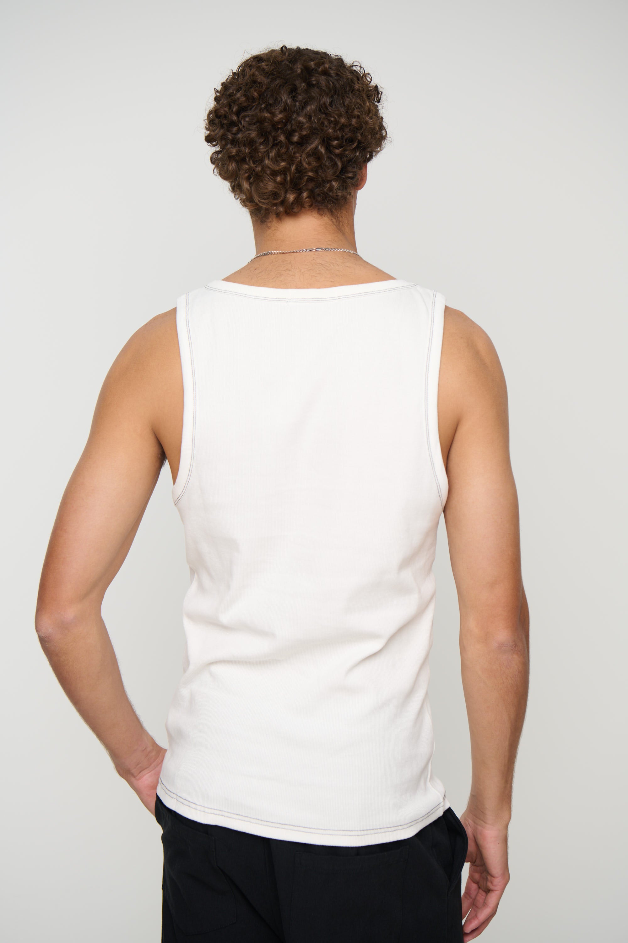 NTH Fitted Ribbed Tank Contrast