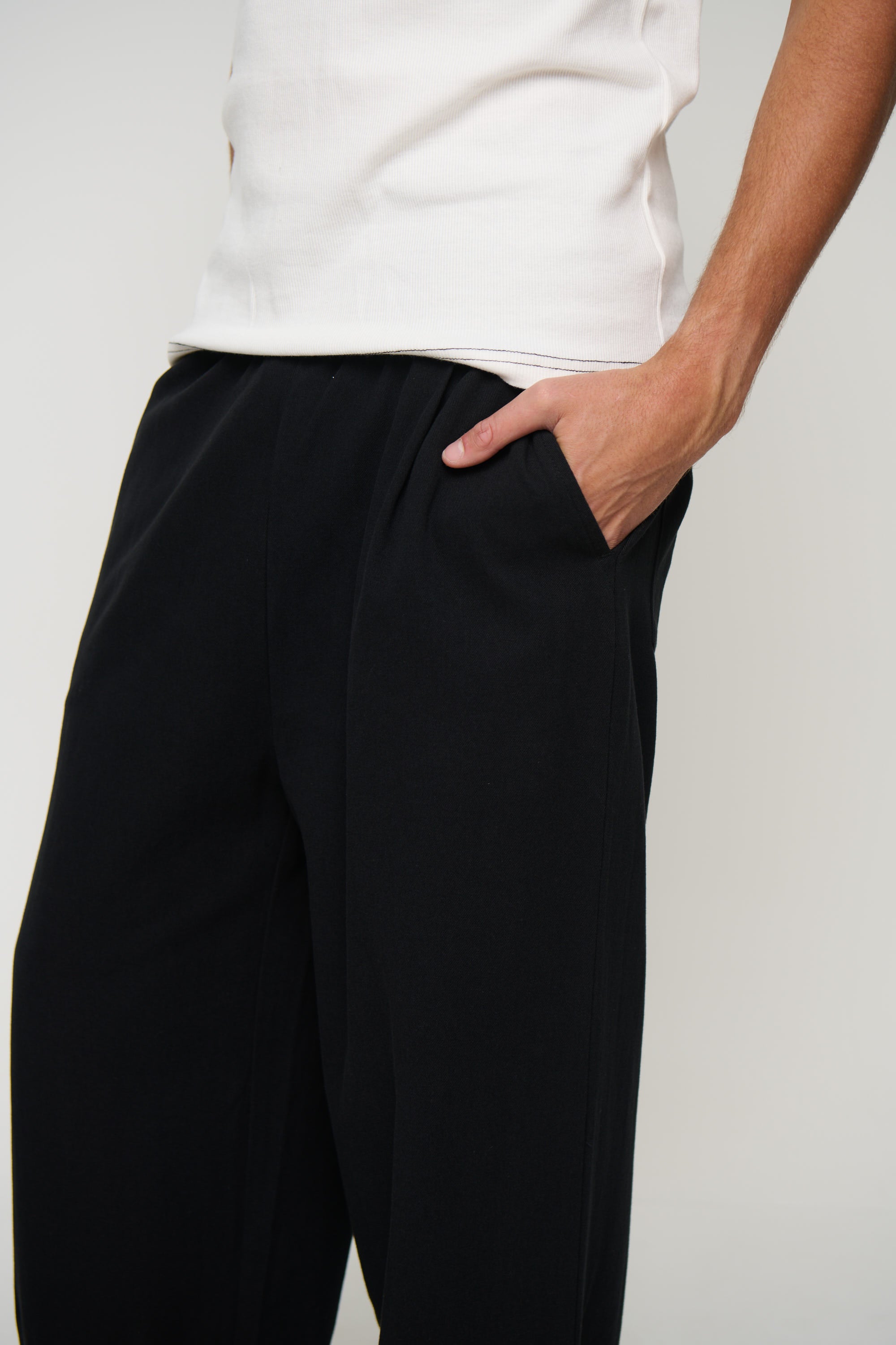 Skinner Pleat Pant Black